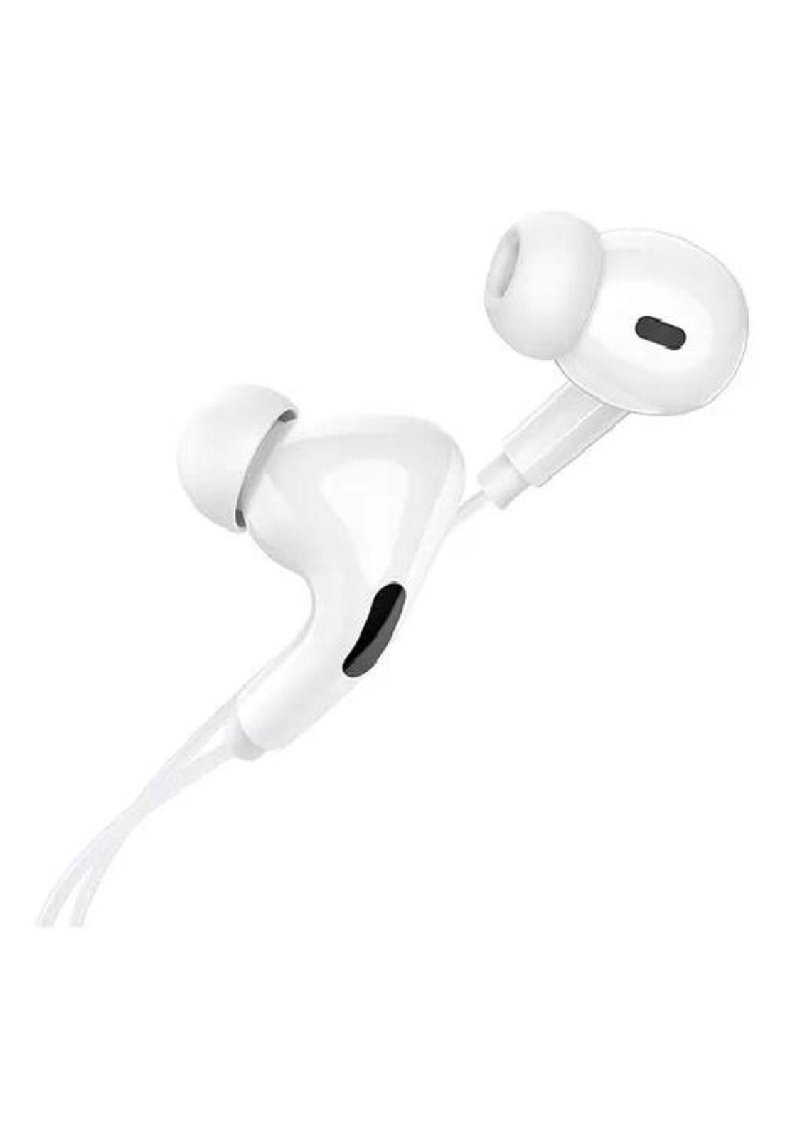 Audífonos digitales Hoco tipo C con control de voz blanco-1