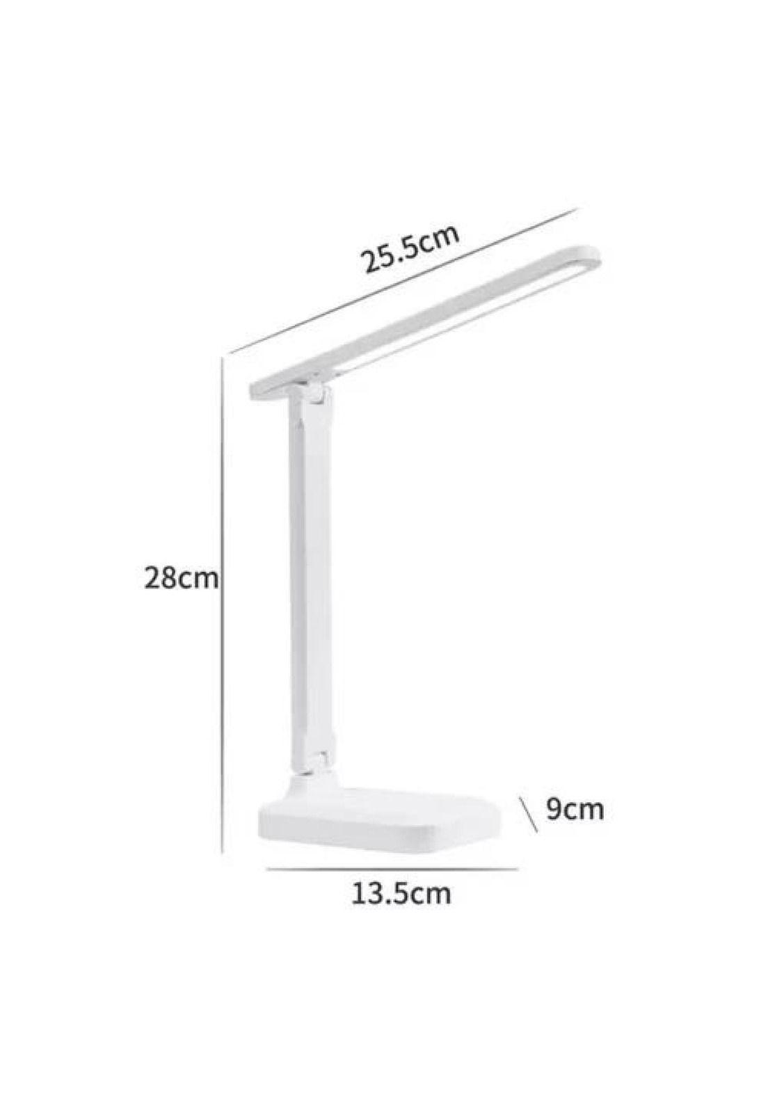 Lámpara táctil para lectura, velador de mesa, escritorio, color blanco-5