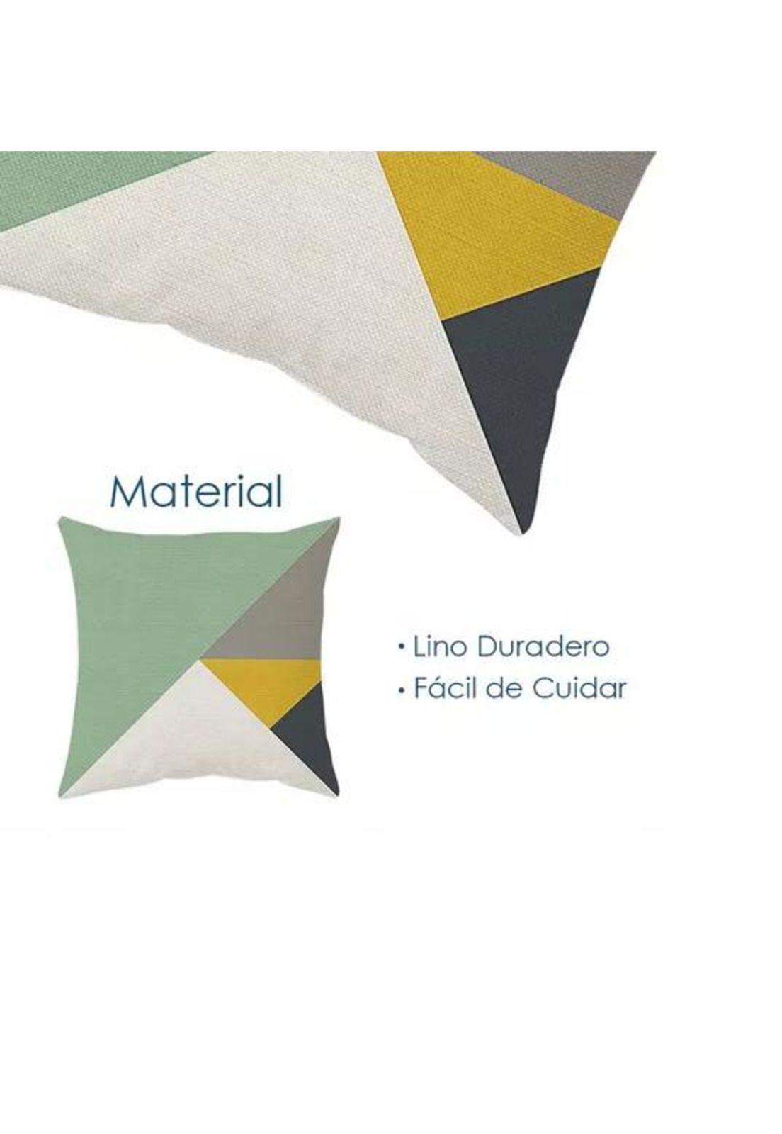 Pack de 4 Fundas de Almohada Cojín con Diseño 45x45 cm Triángulo Geométrico-2
