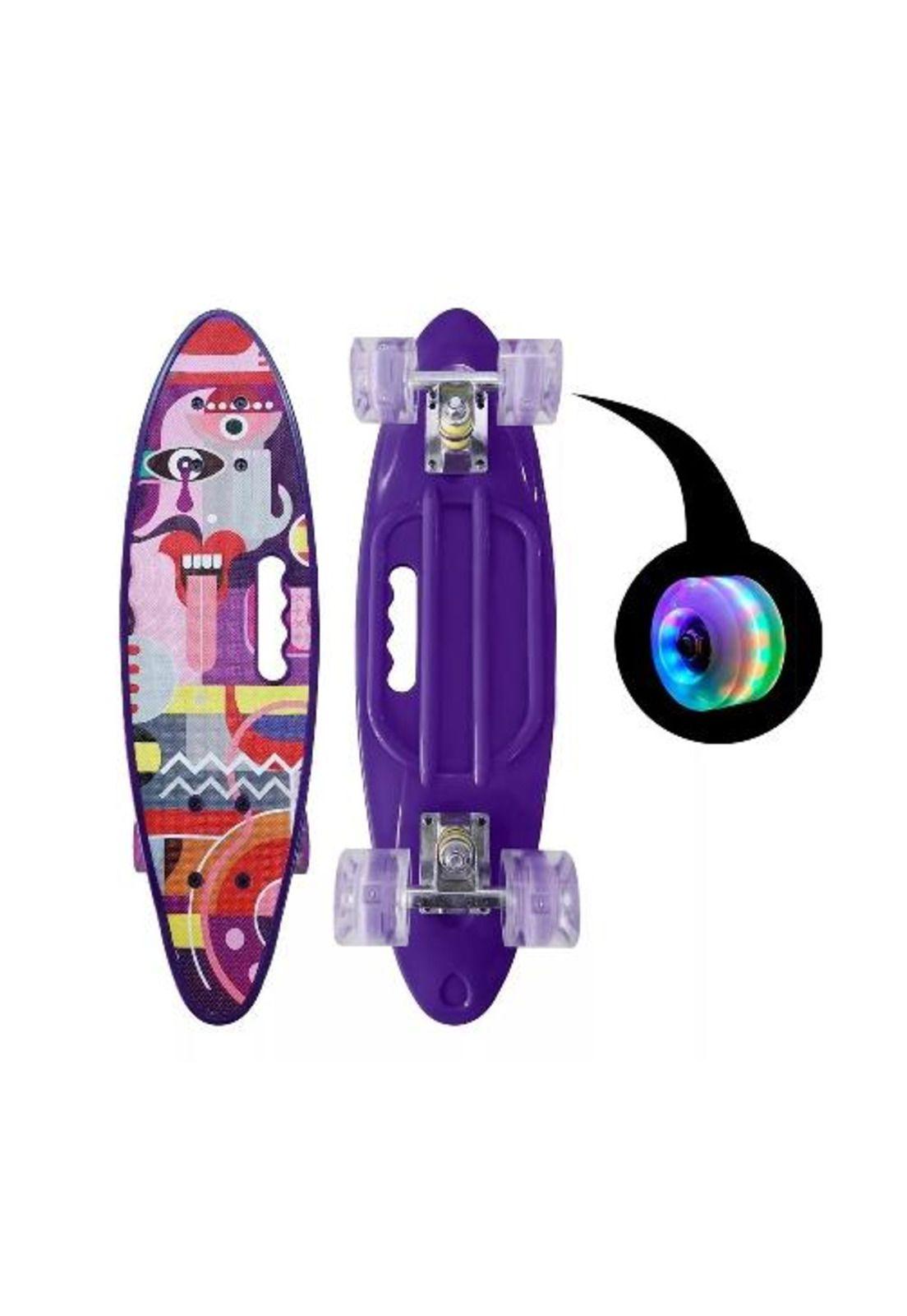 Skate Penny Col ruedas LED niños, fucsia-2
