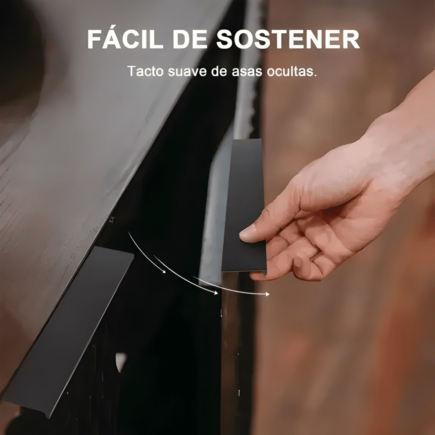 Jaladera oculta perfil L 15 cm para cajones y puerta 12pz-2