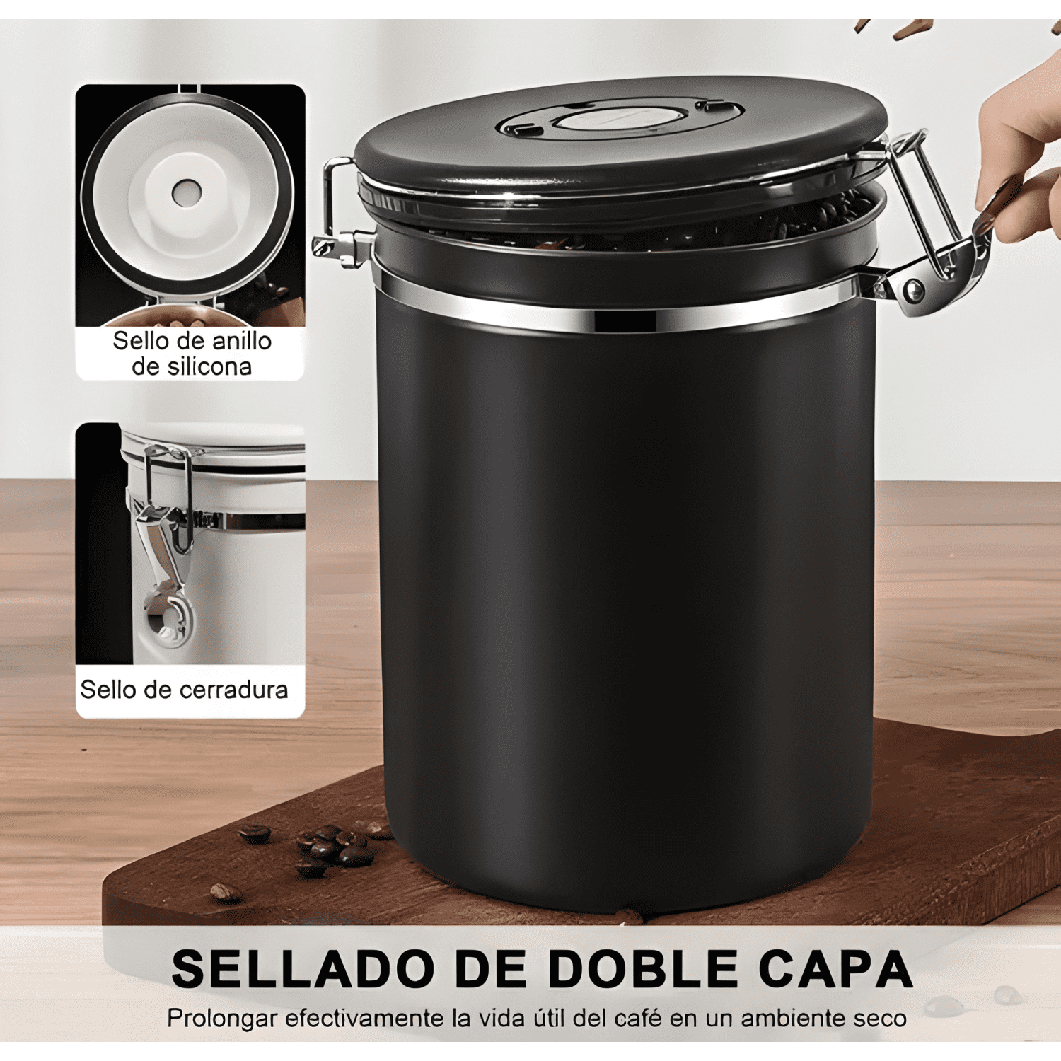 Recipiente para café sellado 1,2 L-4