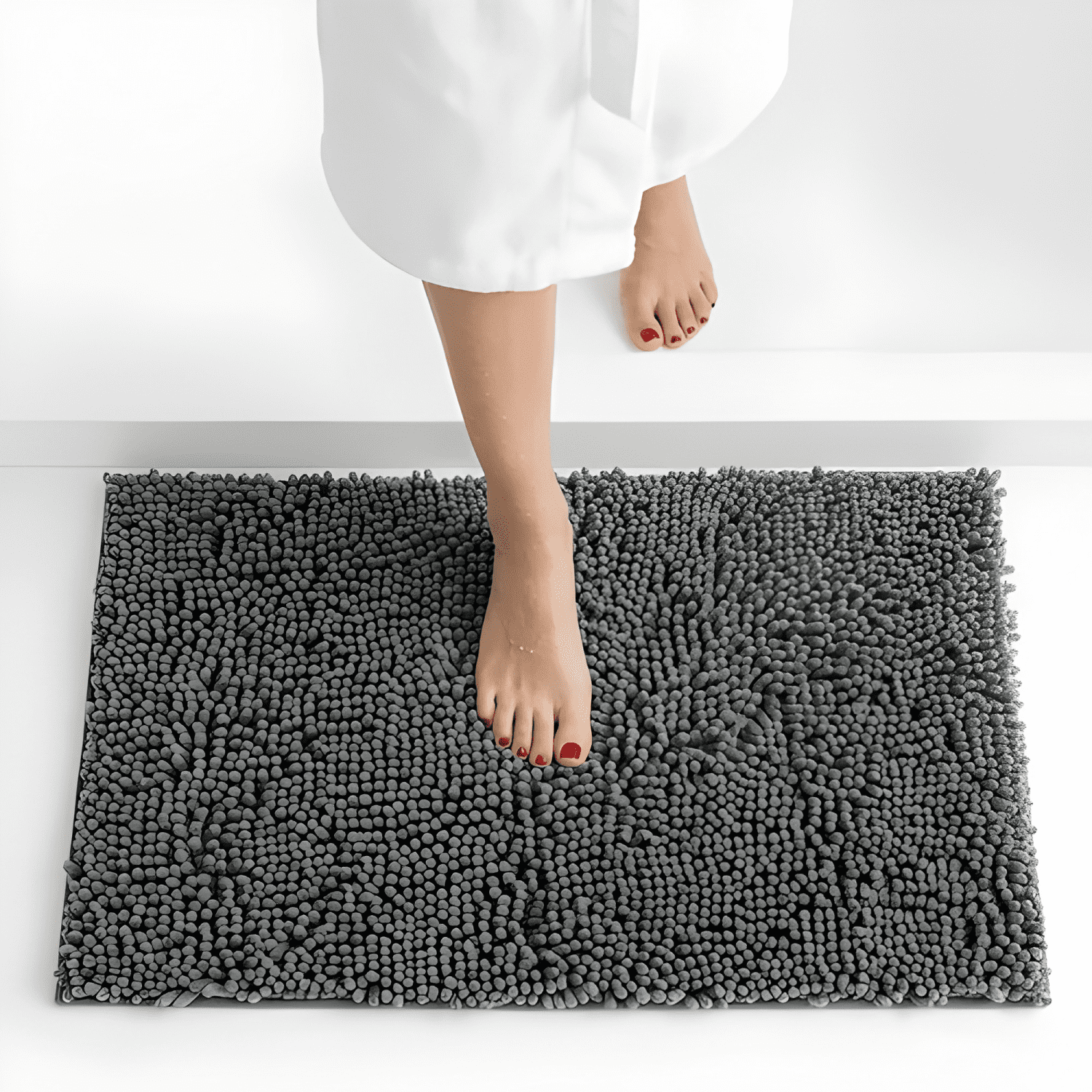 Alfombra De Baño Antideslizante Chenille Tapete Bajada #2-3