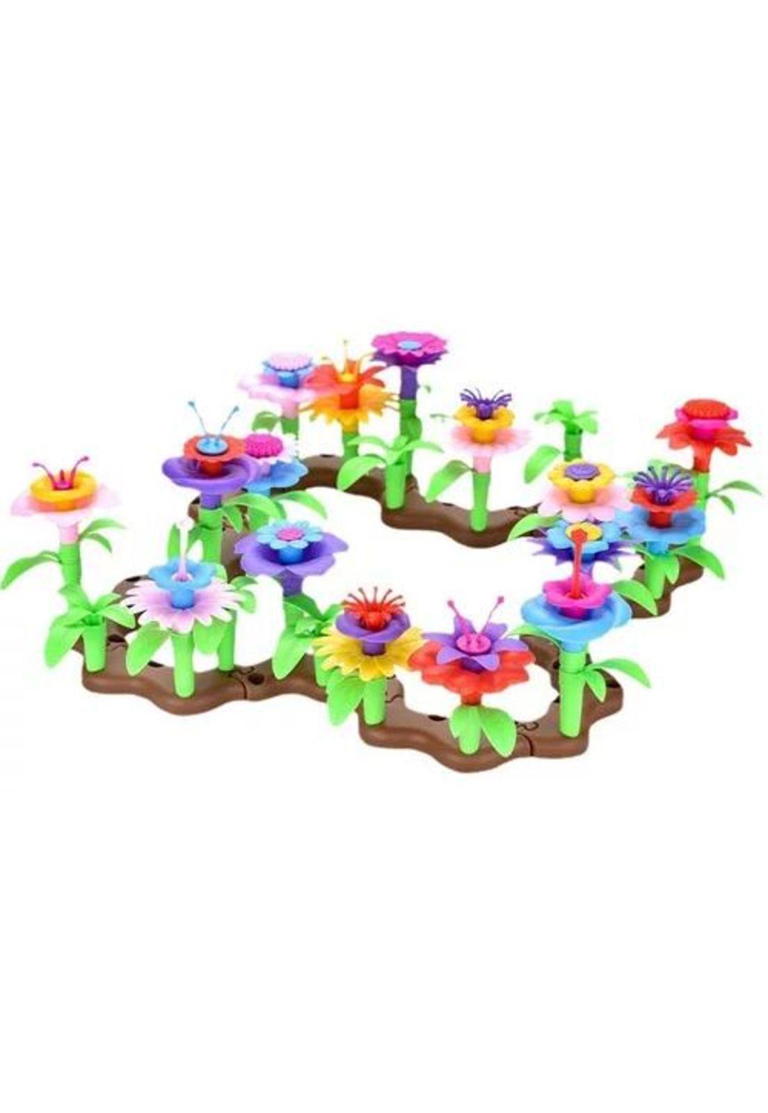 Juguete encajable de bloques de construcción jardín, 84 pcs multicolor-2