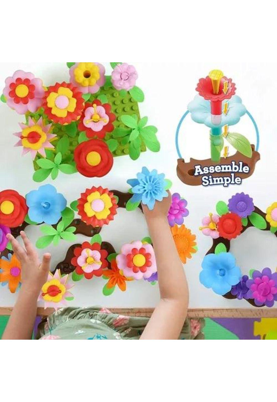 Juguete encajable de bloques de construcción jardín, 84 pcs multicolor-4