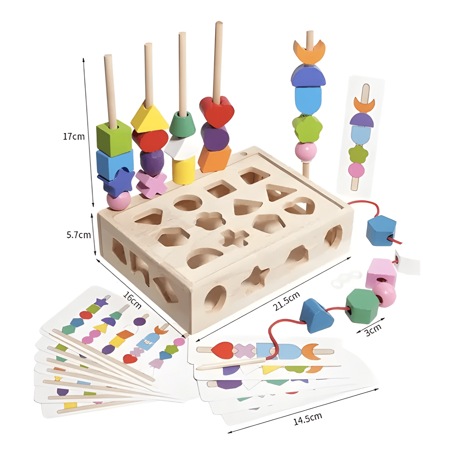Juego didáctico rompecabezas madera sensorial bebé-2