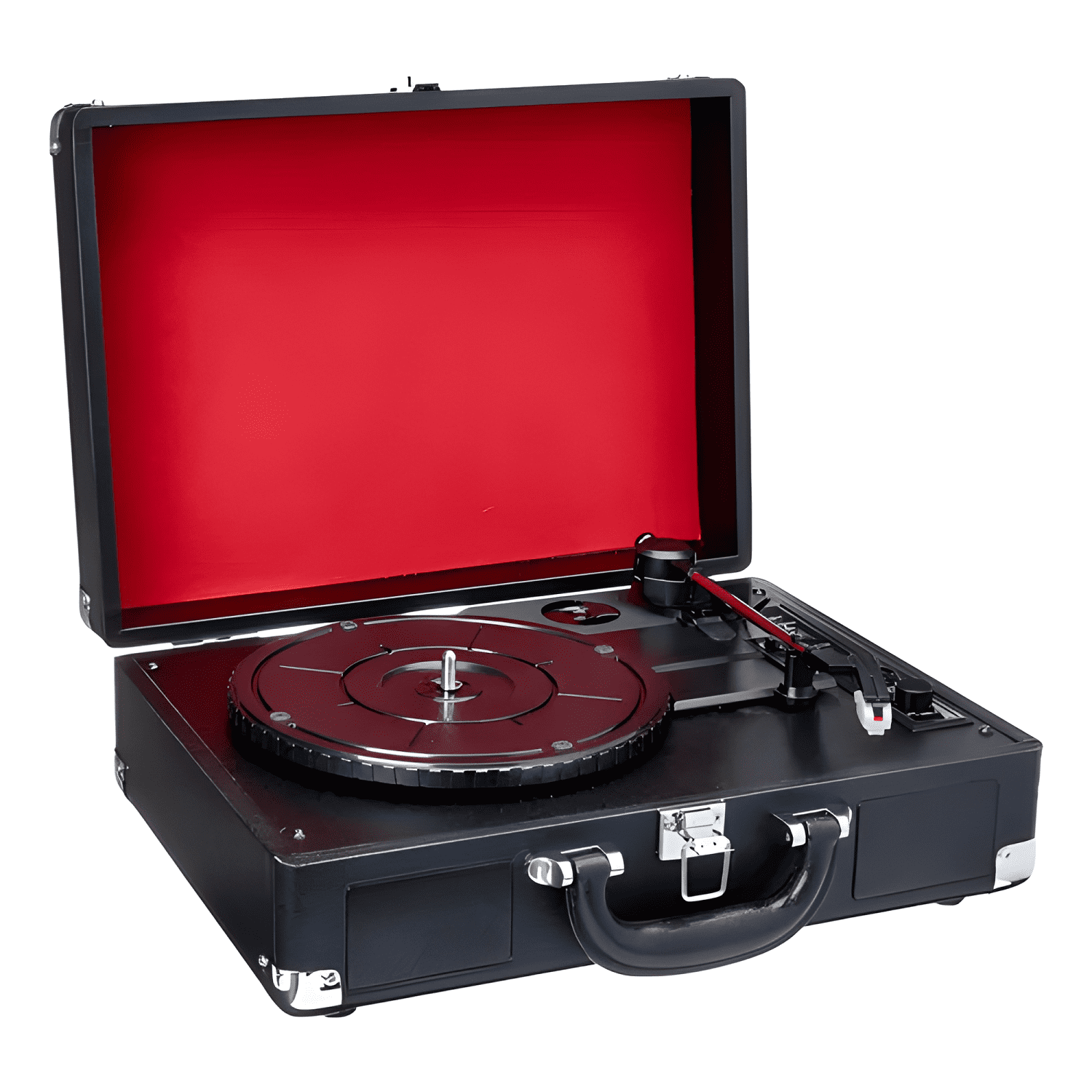 Tocadiscos 3 velocidades maleta ecocuero parlante bluetooth-0
