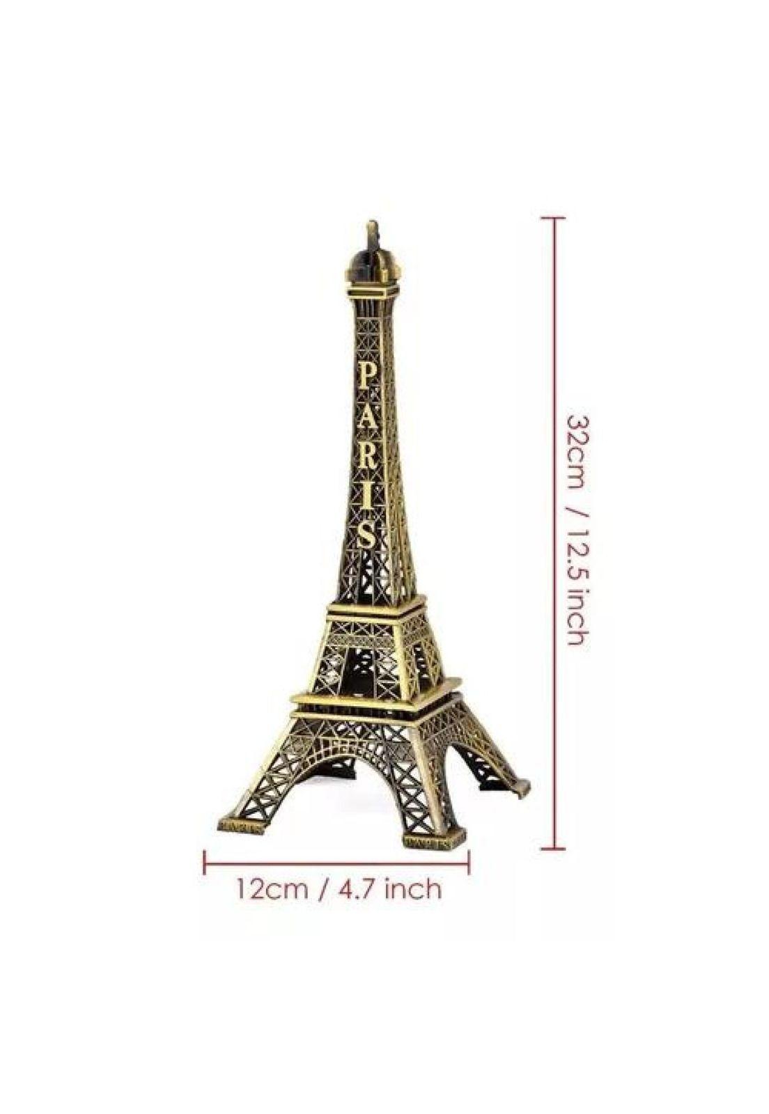 Torre Eiffel de 32 cm, adorno, color bronce-3
