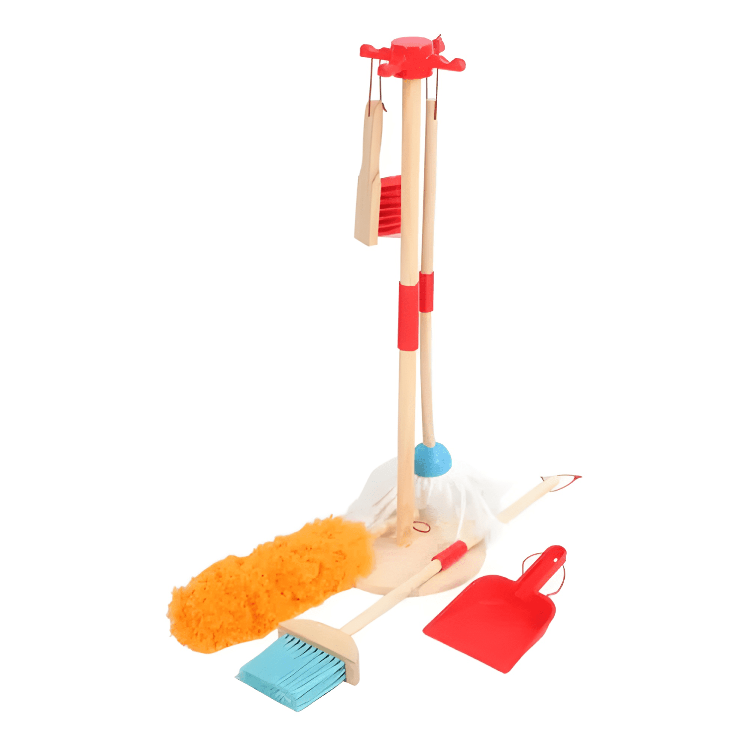 Set de aseo Montessori de madera para niños 6 piezas-3