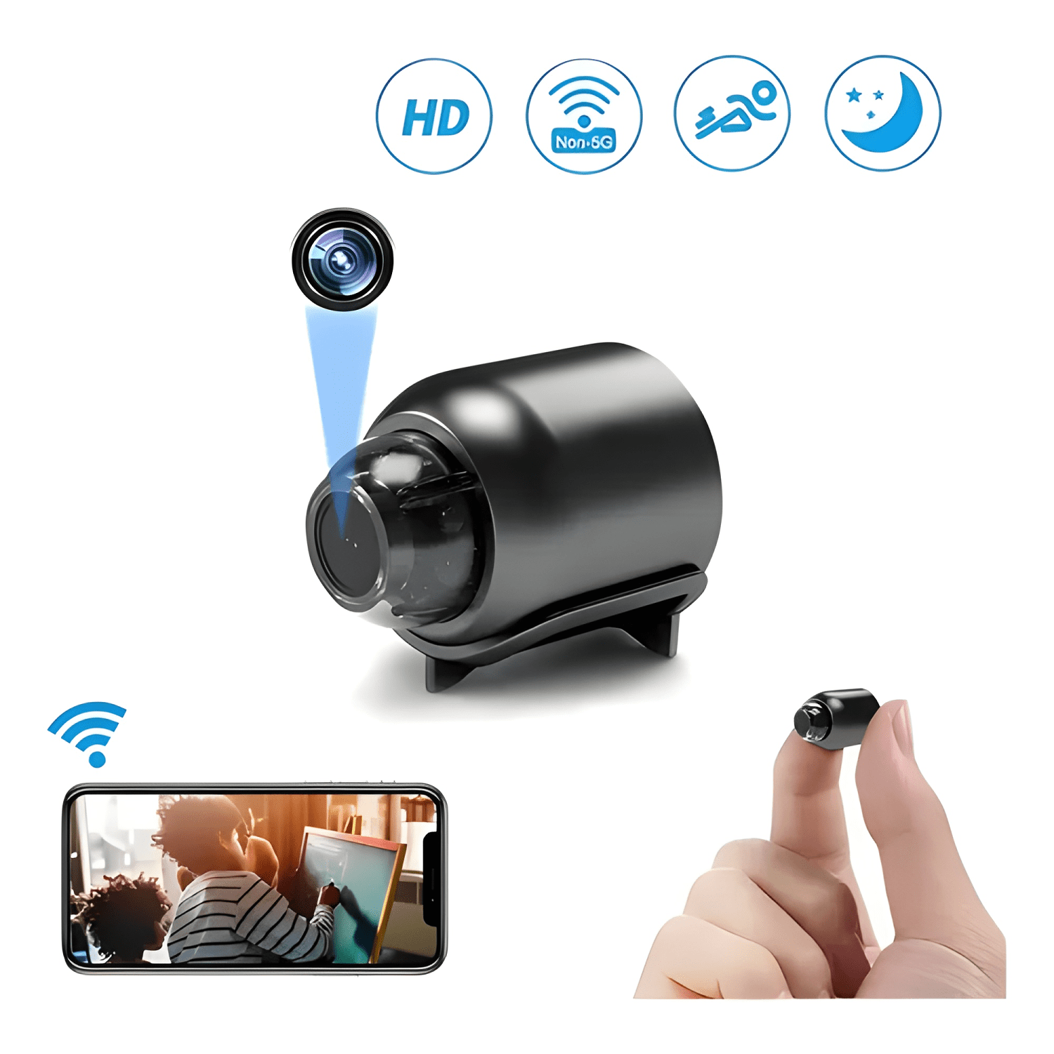 Cámara Mini Wifi 1080p Hd con Visión Nocturna-2