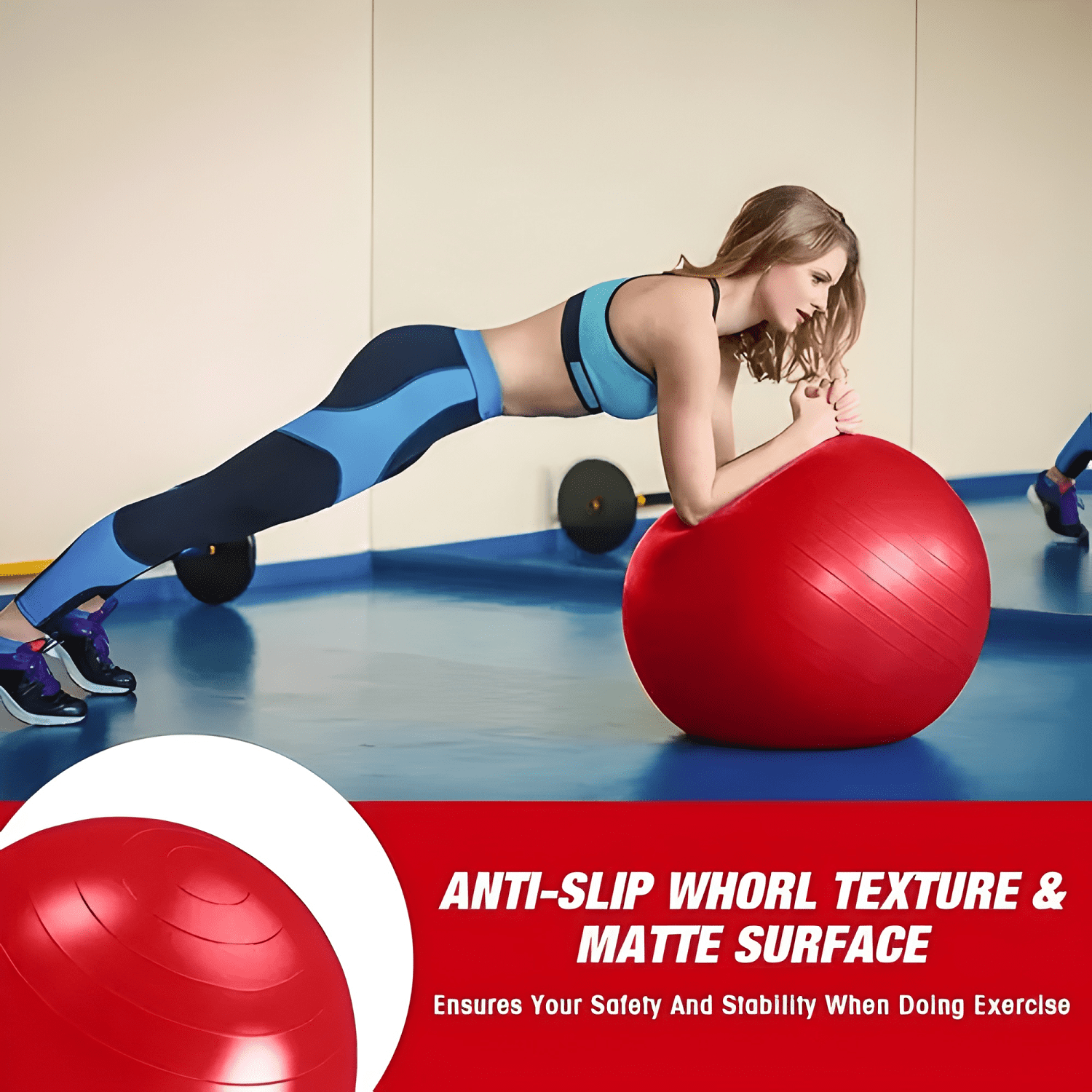 Pelota balón yoga pilates 75 cm fitnes terapia Rojo-4