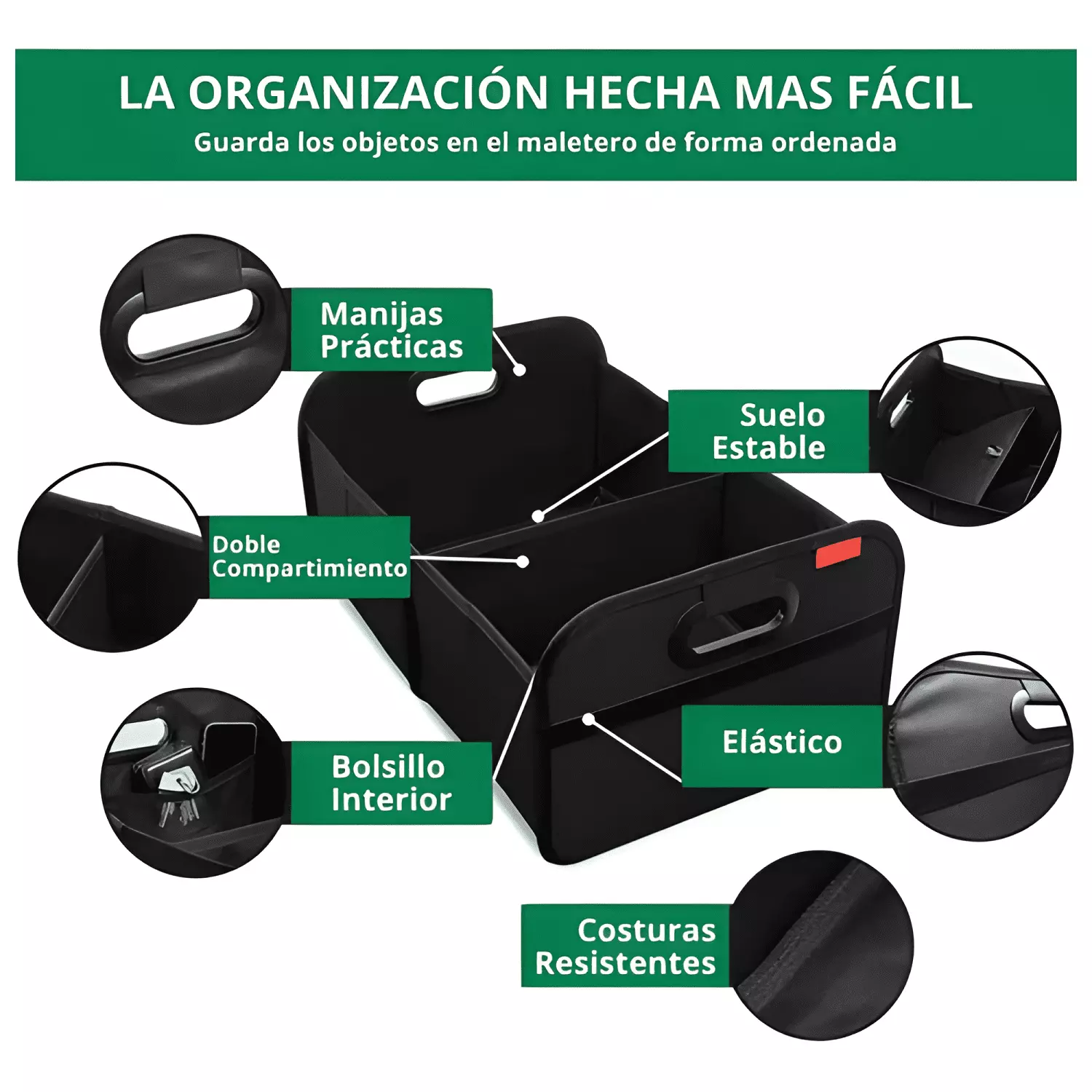 Caja Organizadora De Maleta Auto Bolso Maletero Plegabl #766-2