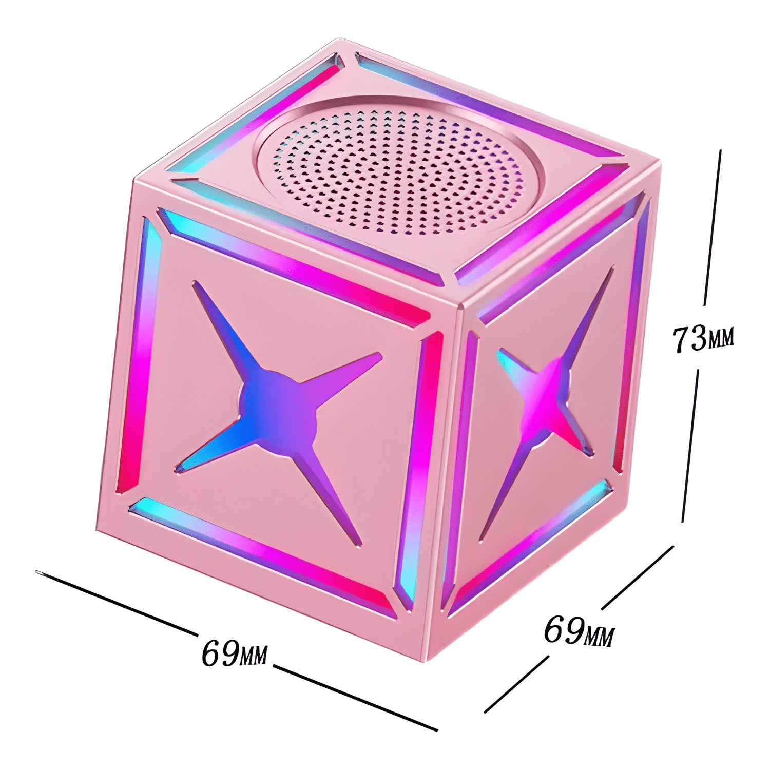 Parlante bluetooth portátil subwoofer luz rgb alta #4-2