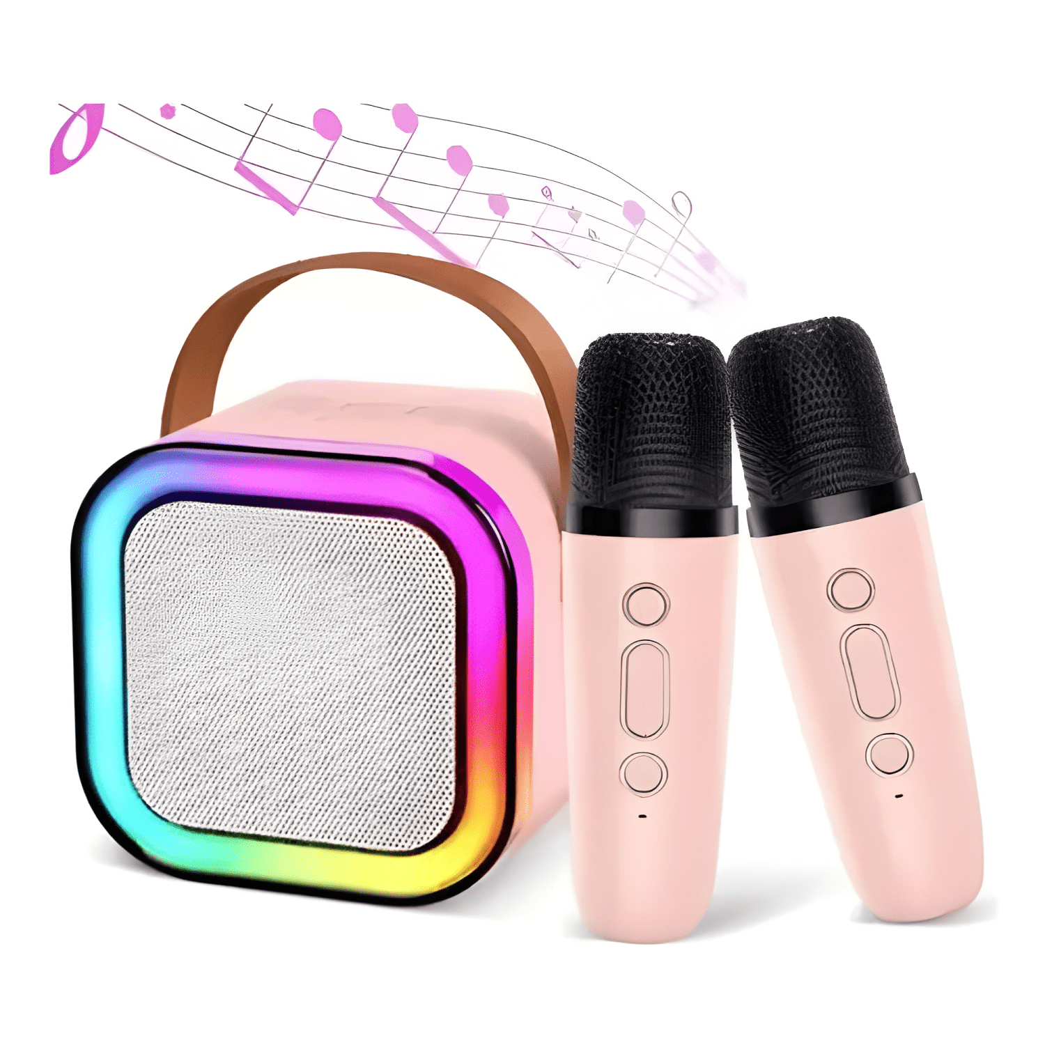 Mini parlante karaoke bluetooth para niños con micrófono-2