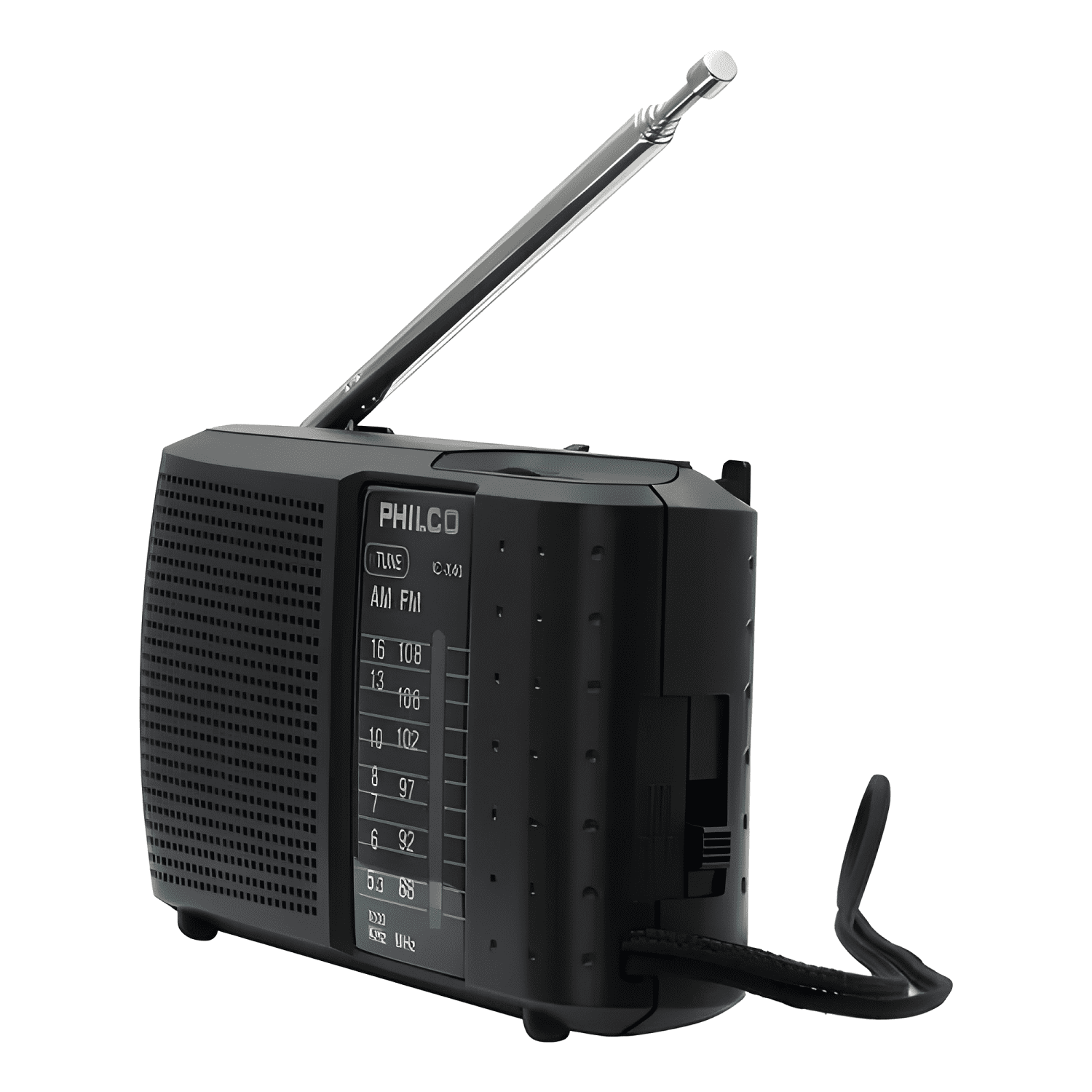 Radio portátil c/ parlante y audífono Negro-0