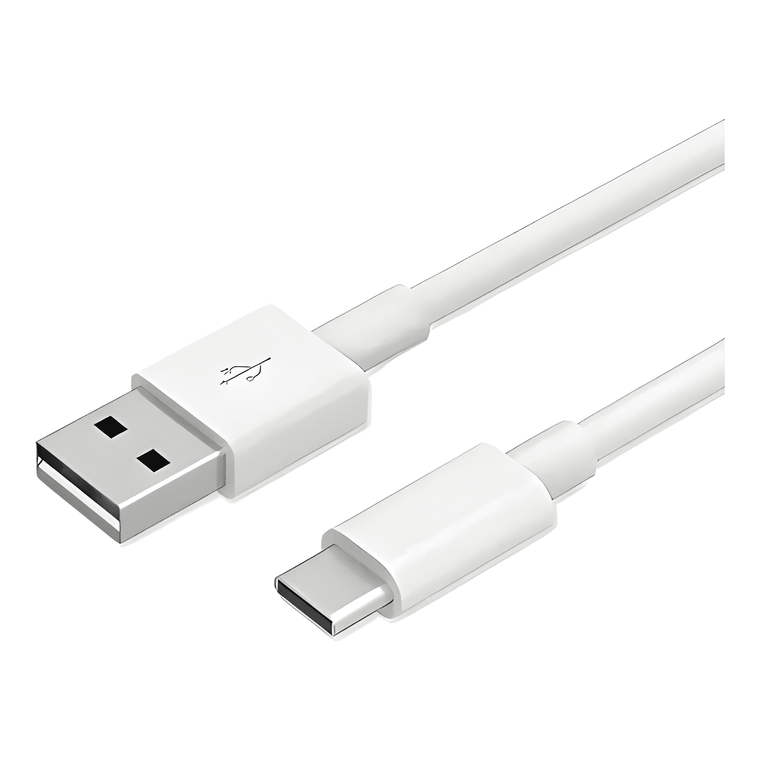 Cable carga rápida USB tipo c 1m conector reforzado Blanco-0