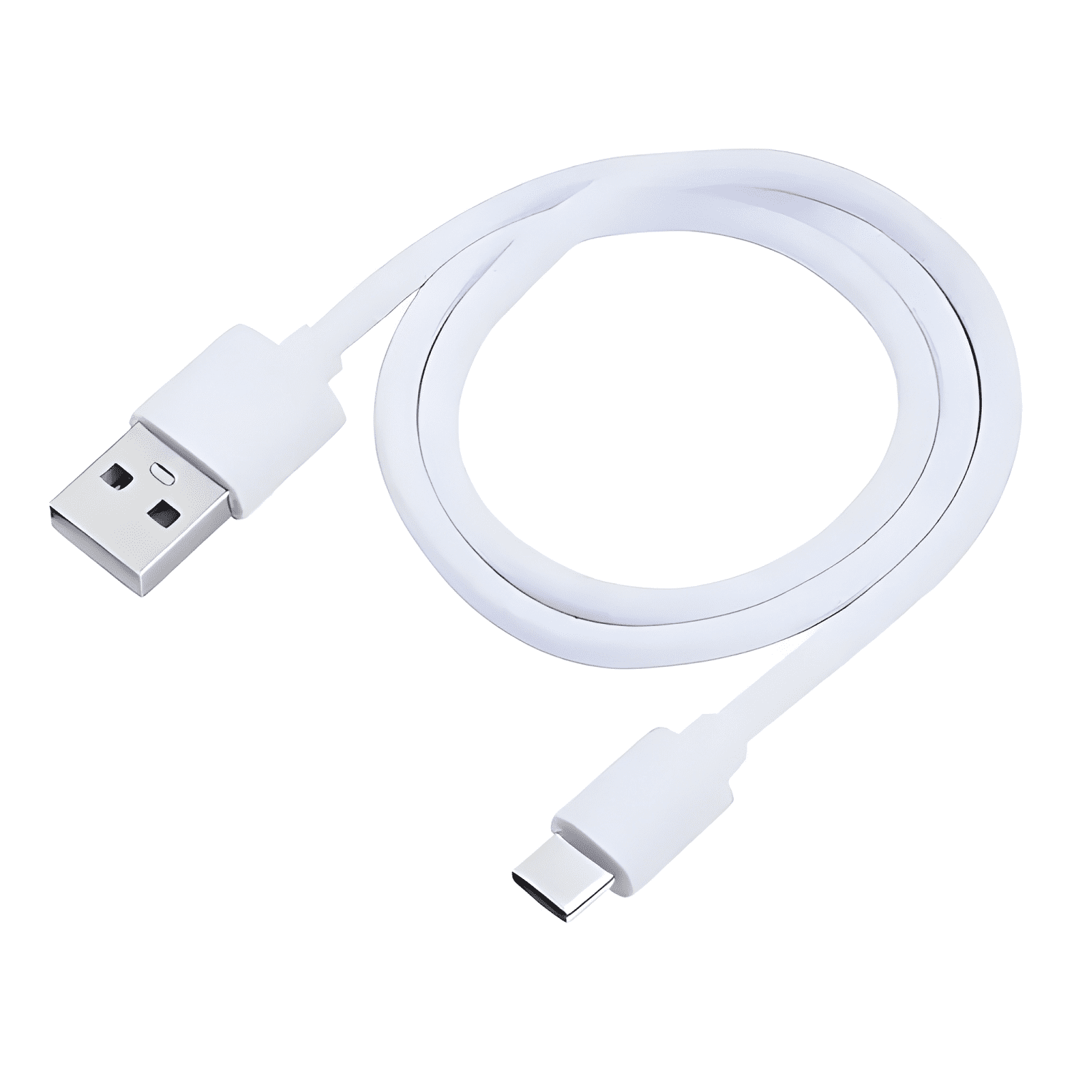Cable carga rápida USB tipo c 1m conector reforzado Blanco-1