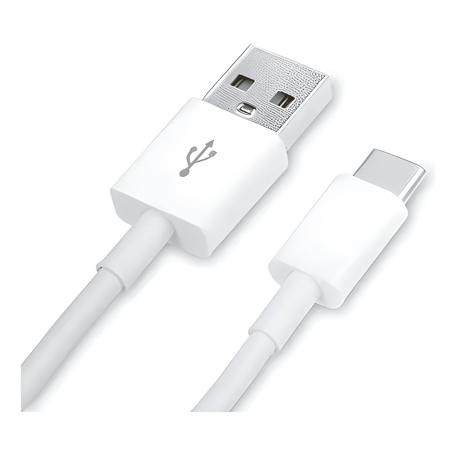 Cable carga rápida USB tipo c 1m conector reforzado Blanco-4