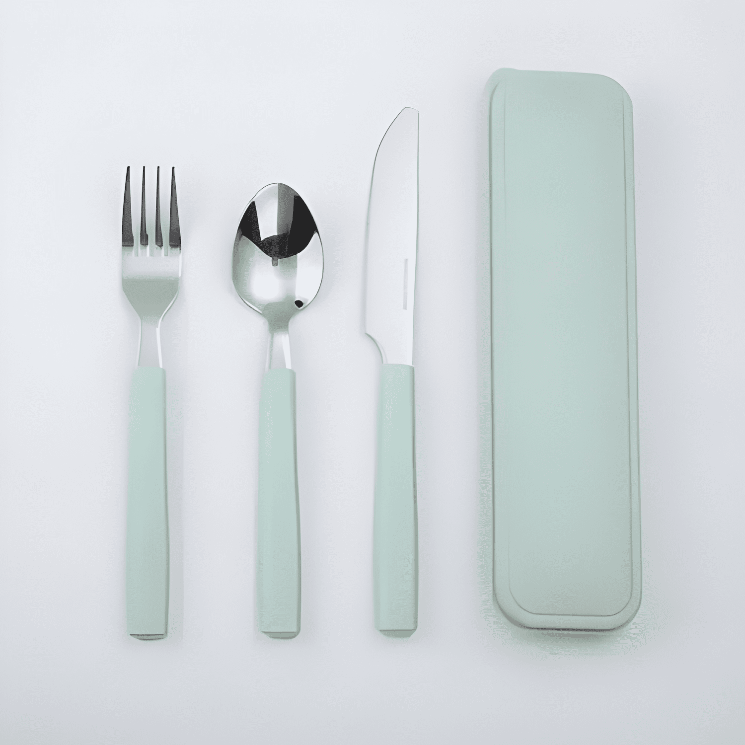 Set de cubiertos acero inox cuchara y tenedor niños estuche-3