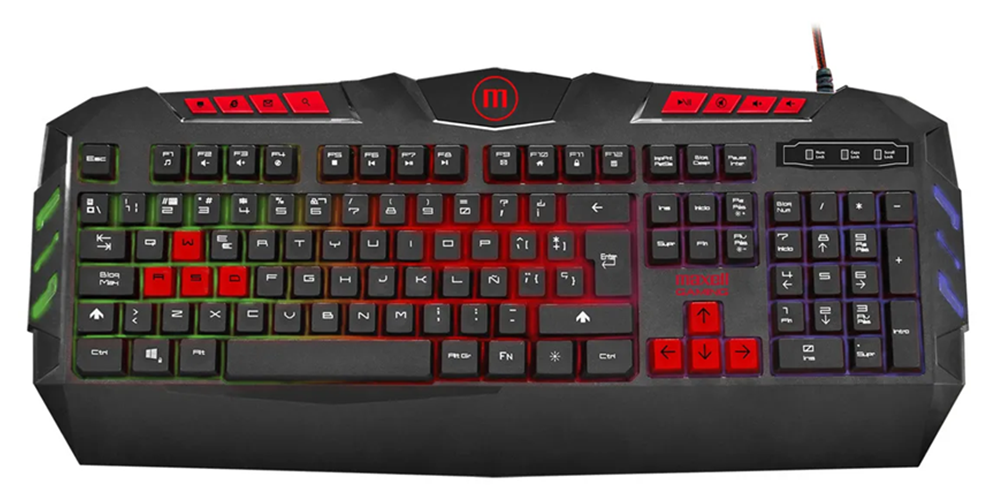 Teclado gamer Maxell KB-1200 usb rgb samurai-0