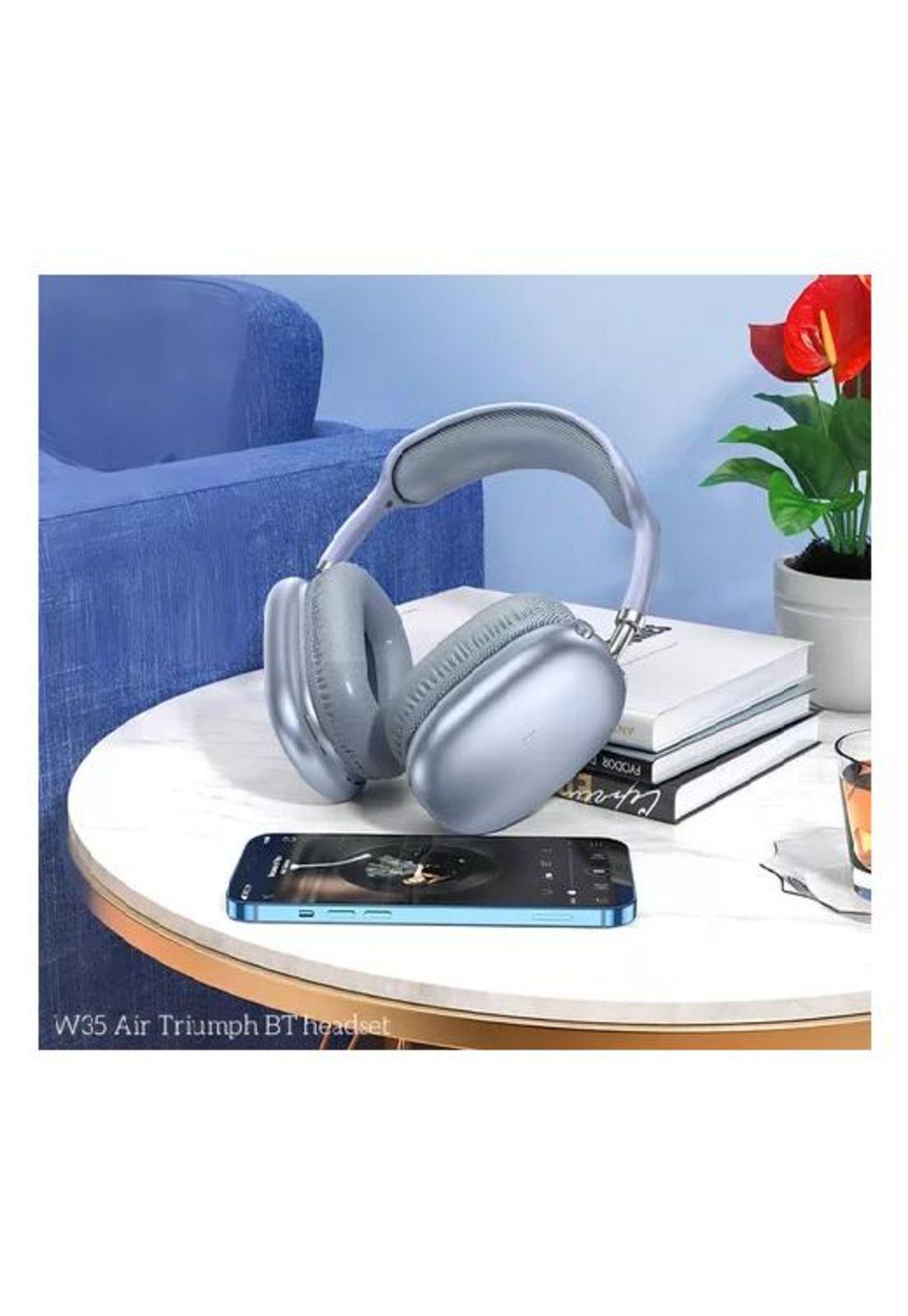 Audífonos inalámbricos Hoco W35 Air 45hrs azul acero luz agua-2