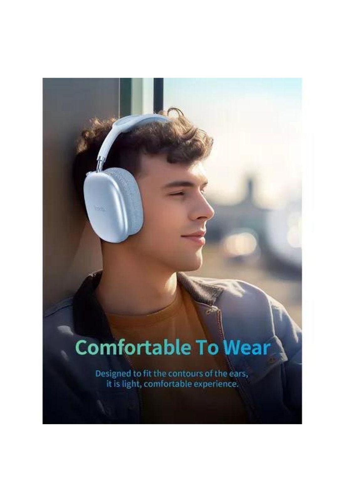 Audífonos inalámbricos Hoco W35 Air 45hrs azul acero luz agua-3