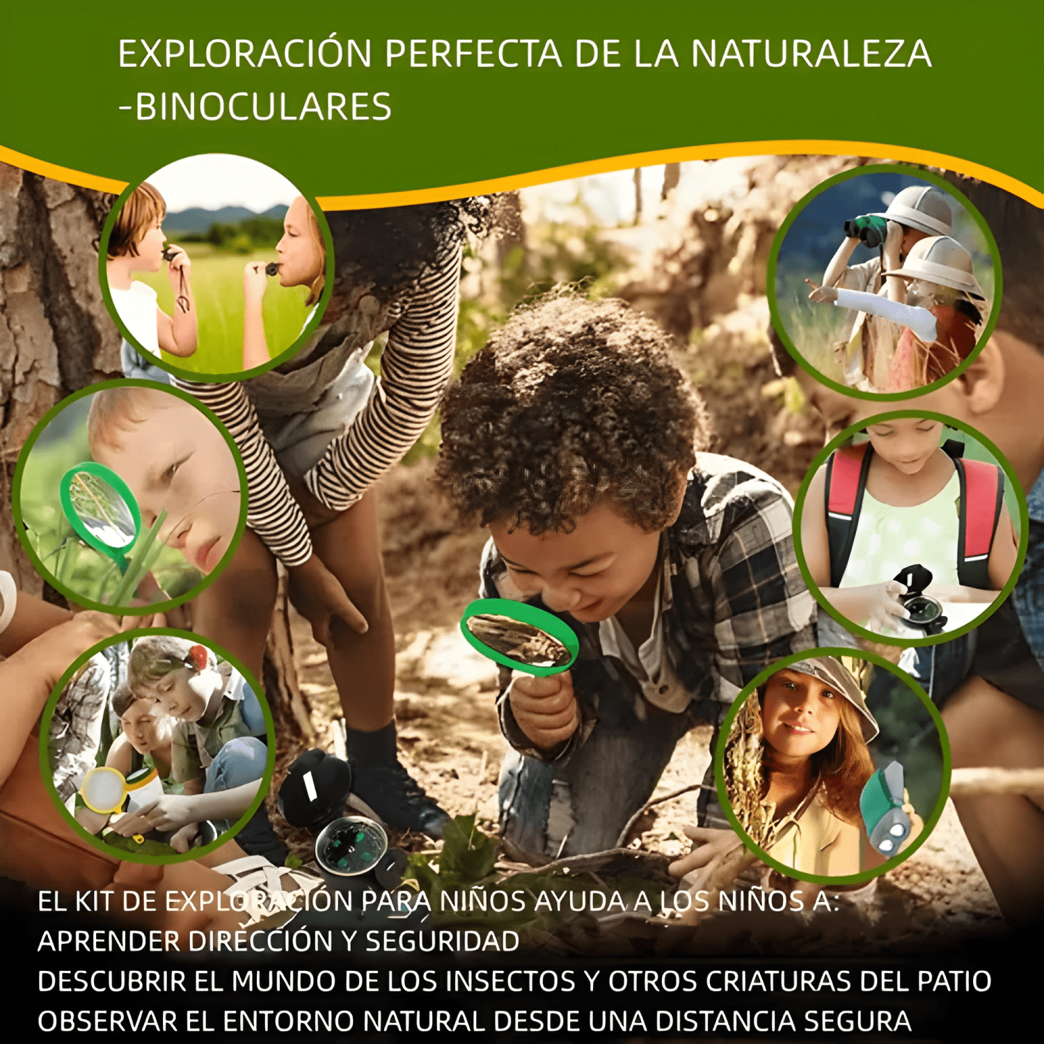 Kit de aventuras exploración al aire libre niños 26 pcs #1-3