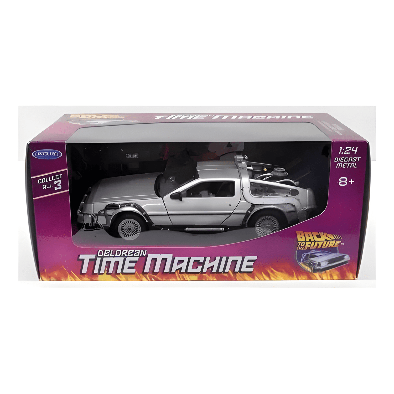 Auto Volver al Futuro 1 escala 1:24 gris-0