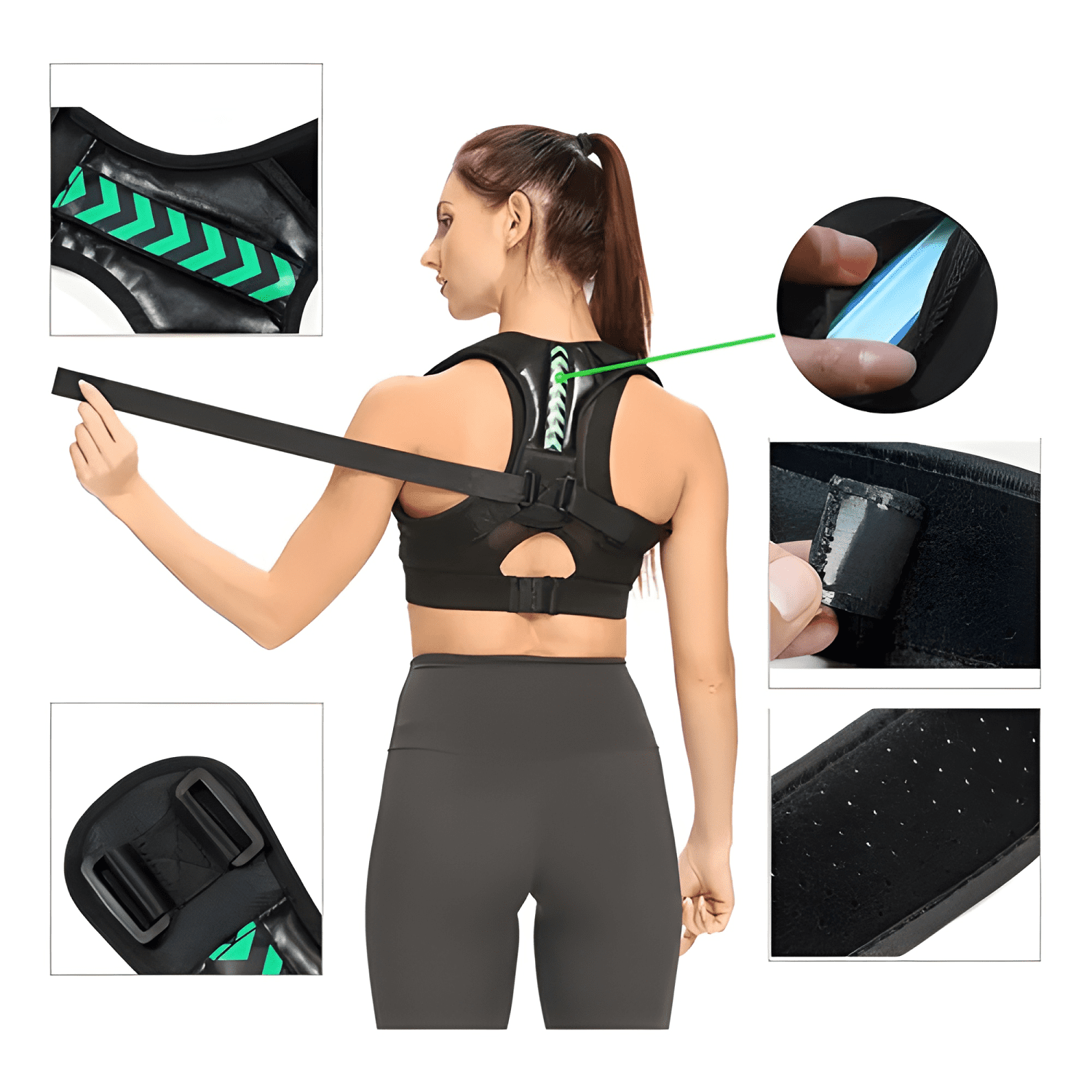 Faja corrector de postura de espalda lumbar unisex #4-0