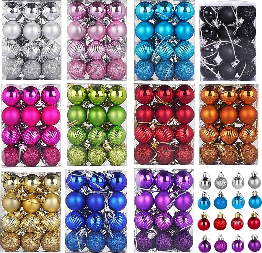 Set De 24 Esferas Navideñas De 3cm De Diámetro-0