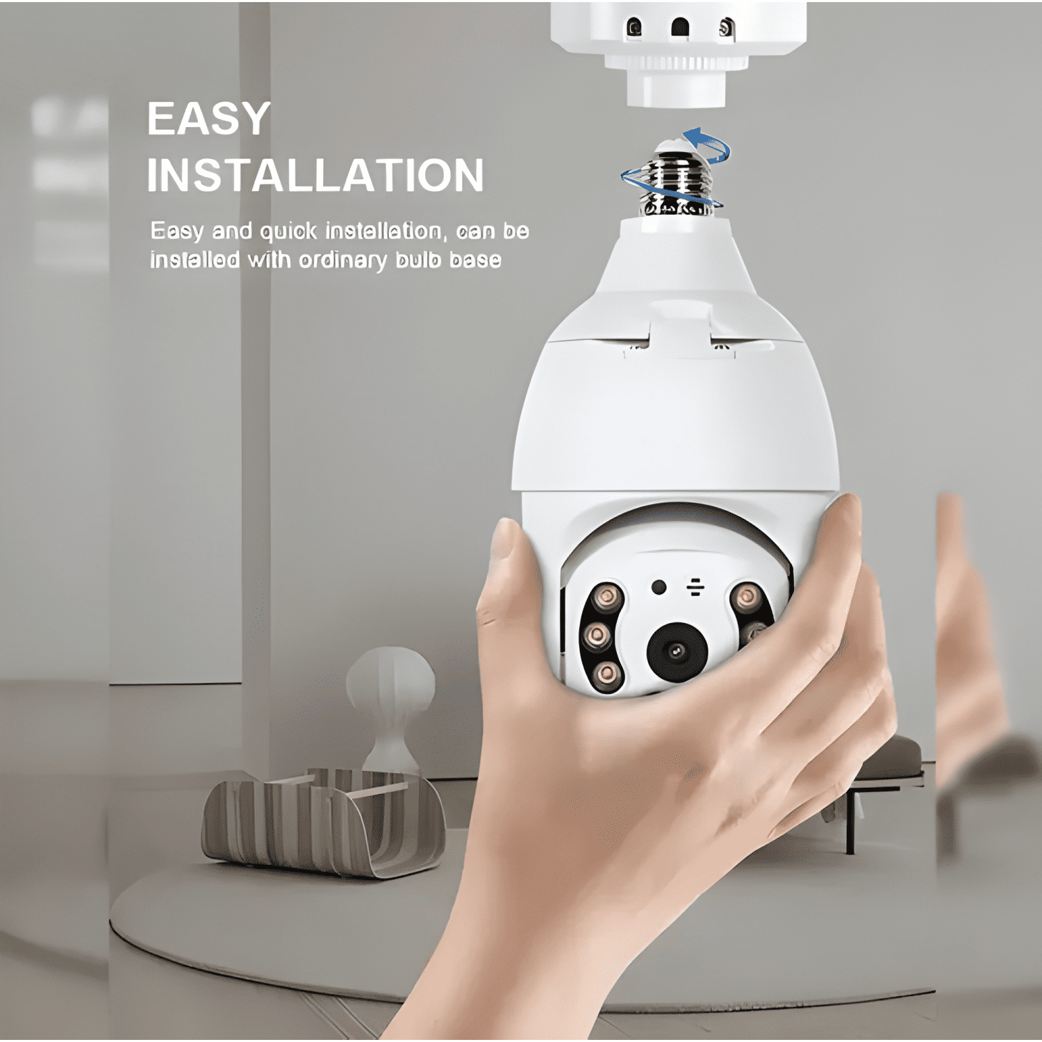 Cámara de Seguridad OEM E27 con Resolución 2MP Blanco-3