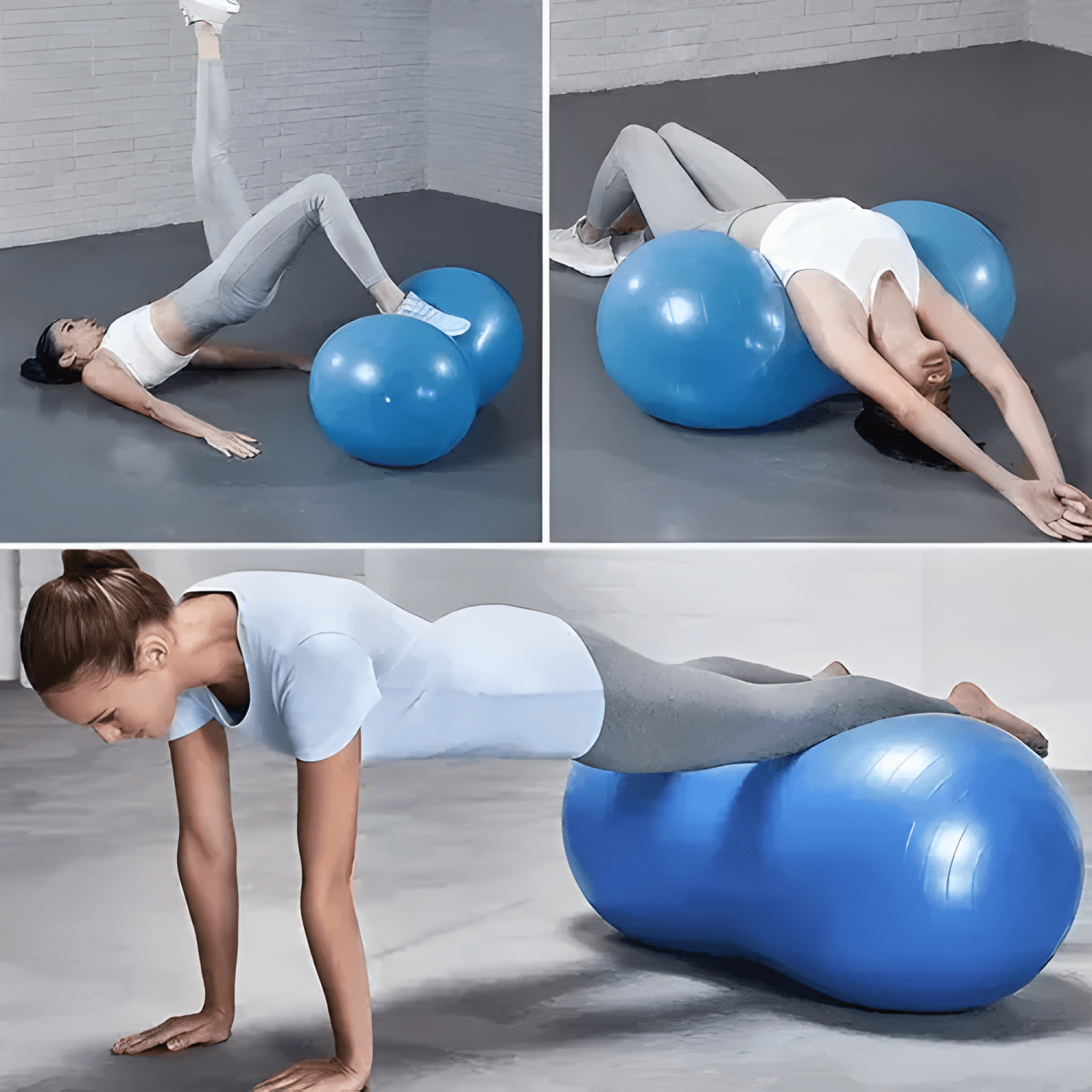 Balón ovalado para pilates yoga tipo maní + inflador-3