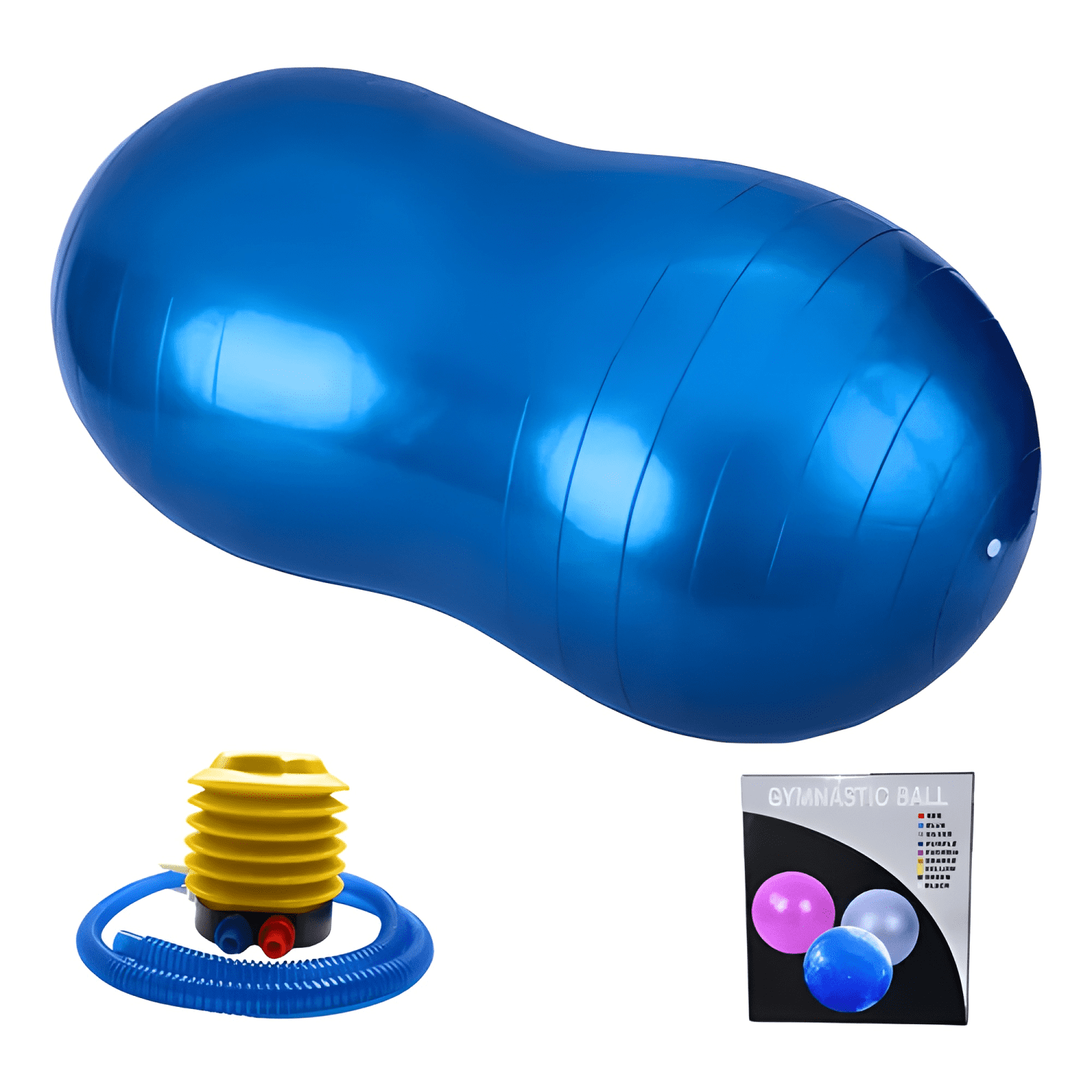 Balón ovalado para pilates yoga tipo maní + inflador-4