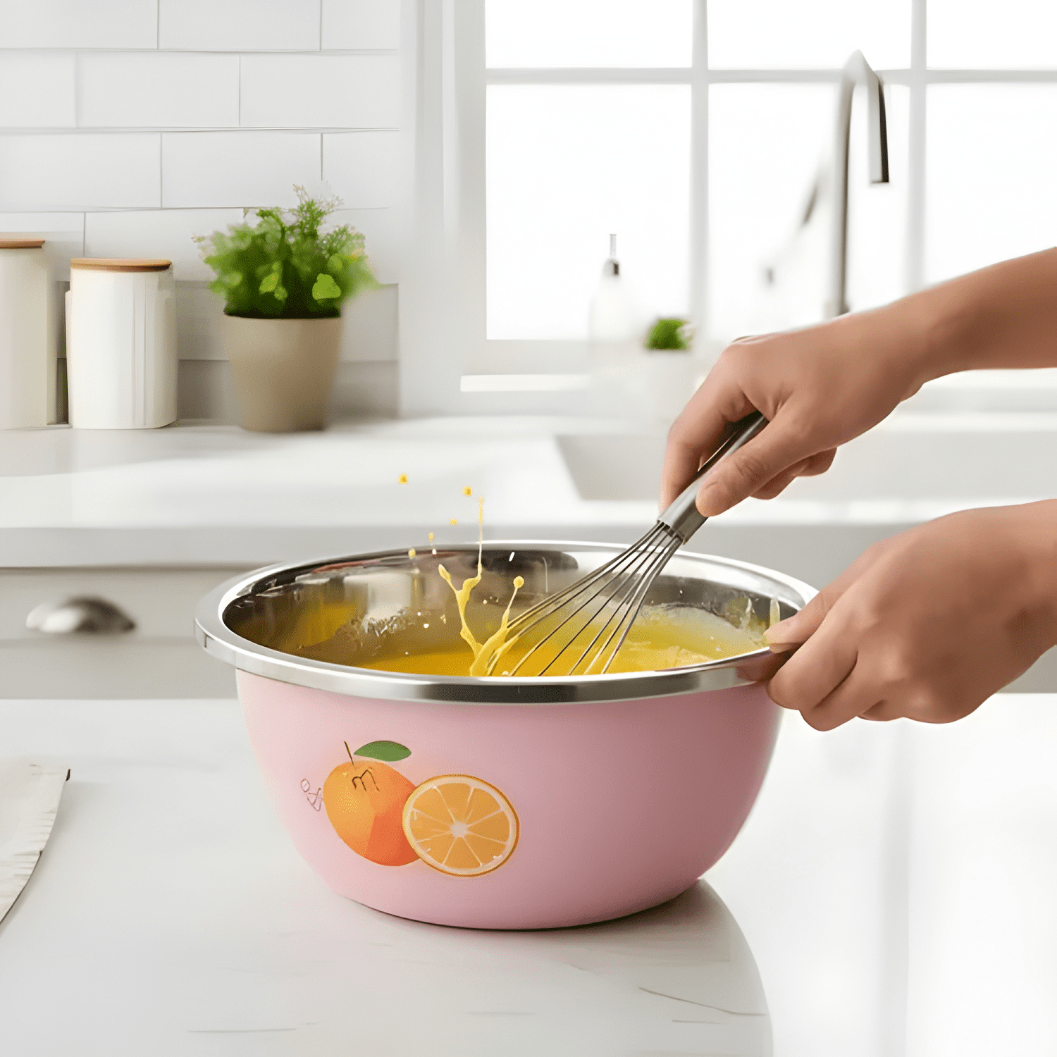 Bowl europeo 24cm acero inoxidable diseño premium-3