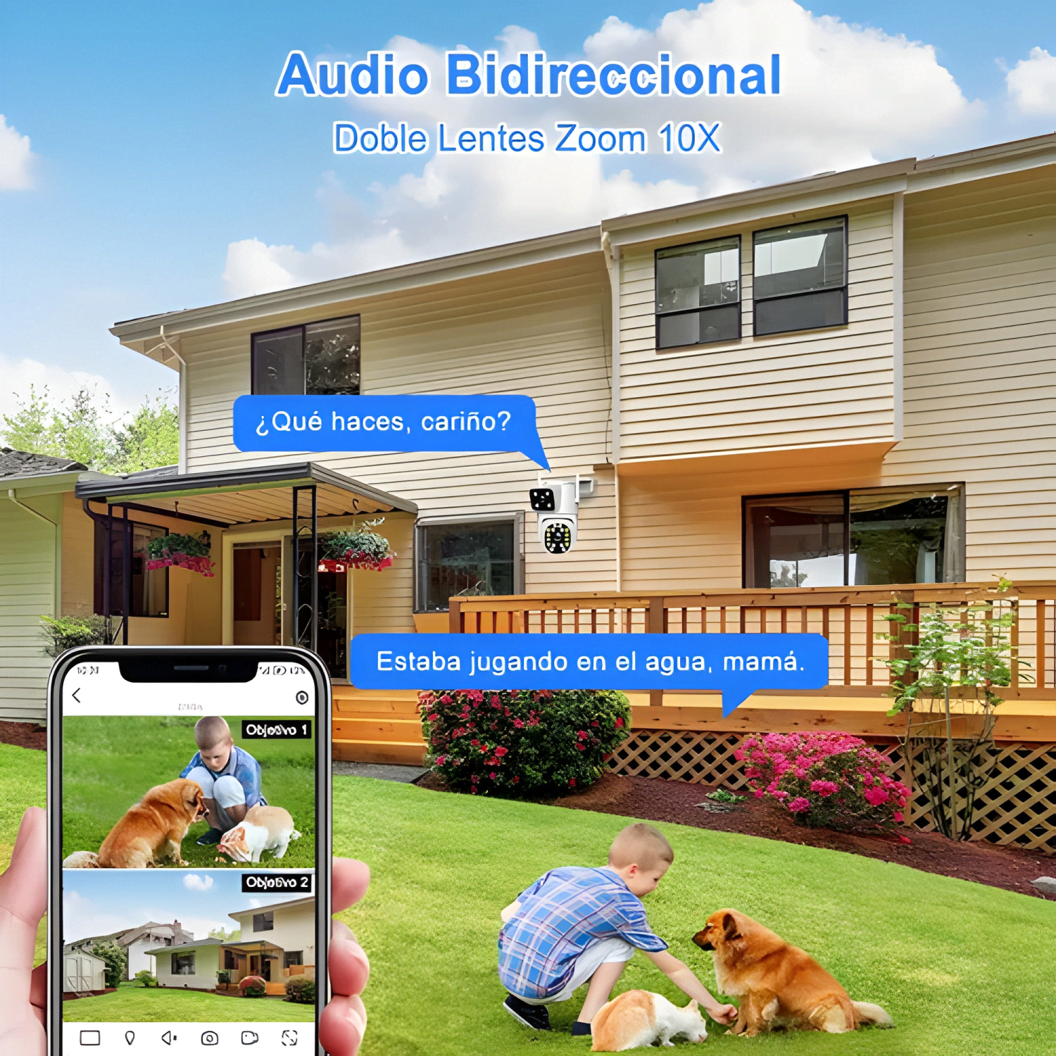Atsg® Doble Lente Camara Seguridad Exterior 8mp Plus-2