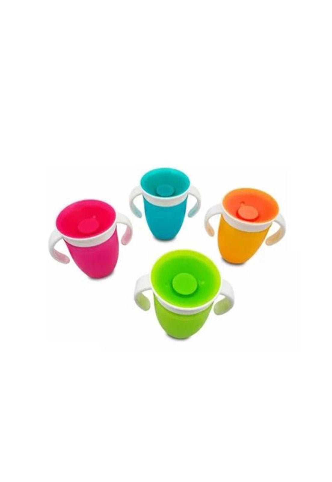 Vaso entrenador 360° a prueba de derrames , color naranja-3