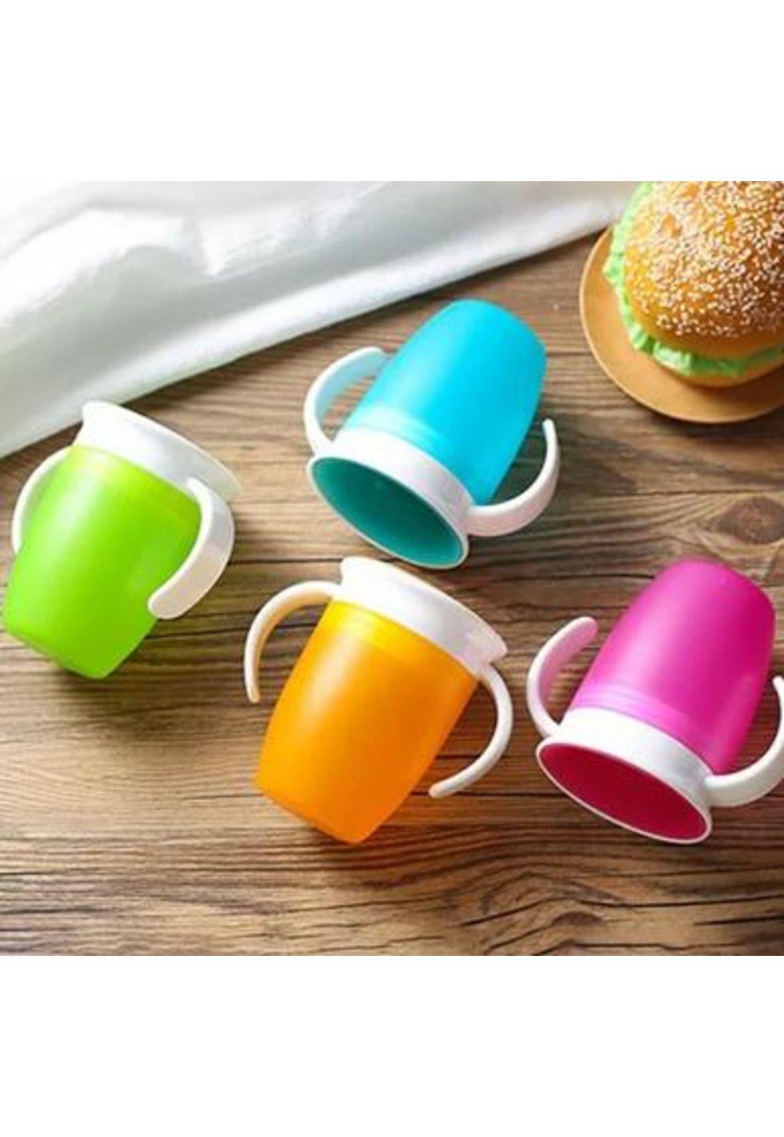 Vaso entrenador 360° a prueba de derrames , color naranja-4