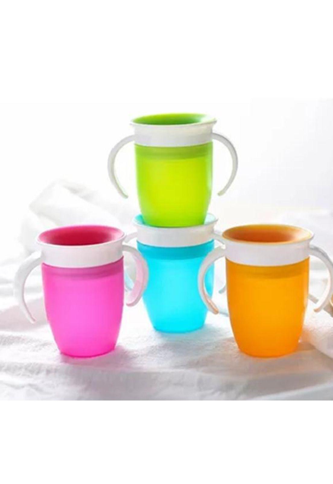 Vaso entrenador 360° a prueba de derrames , color naranja-5