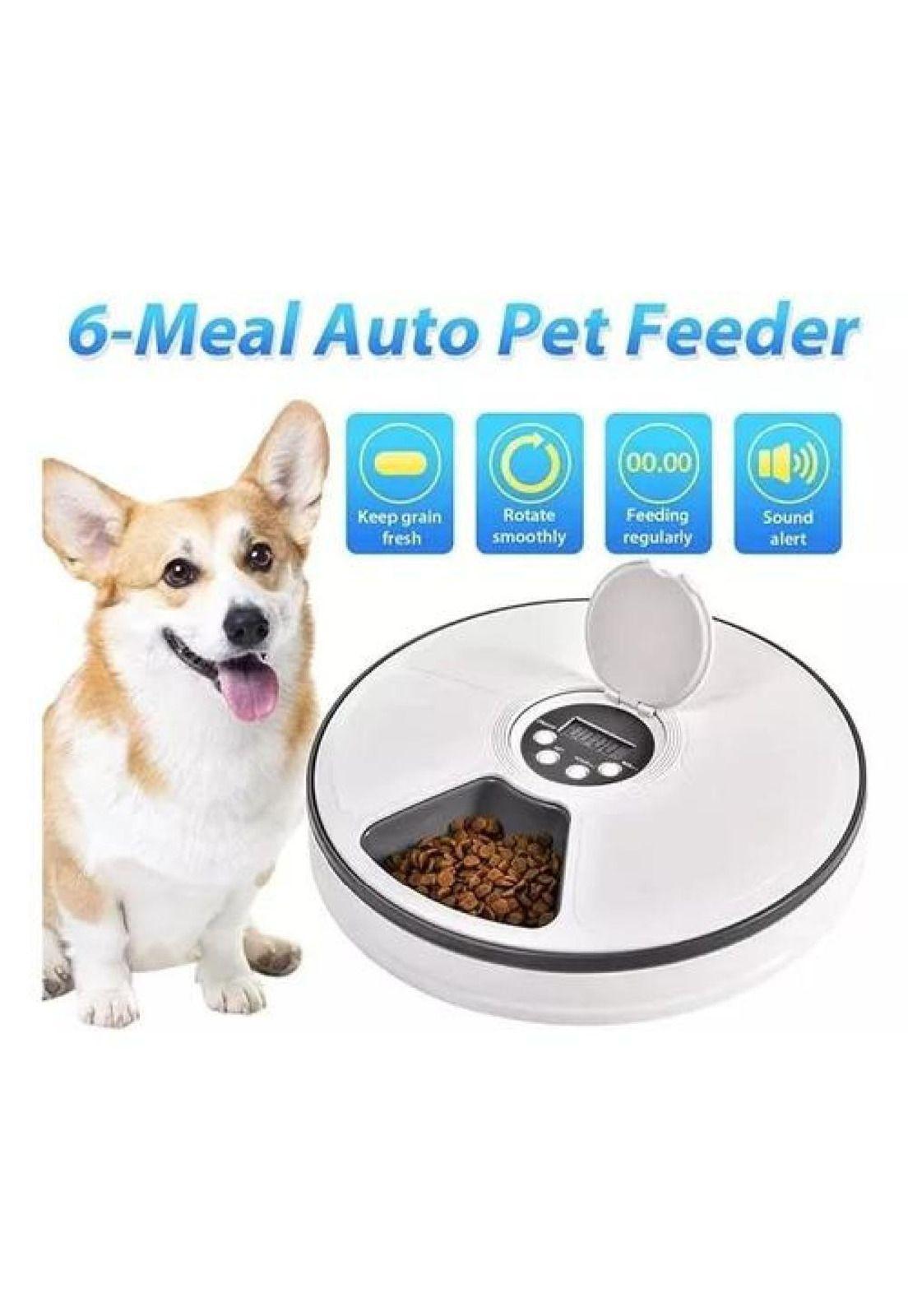 Dispensador automático de alimento para perros y gatos, blanco-4