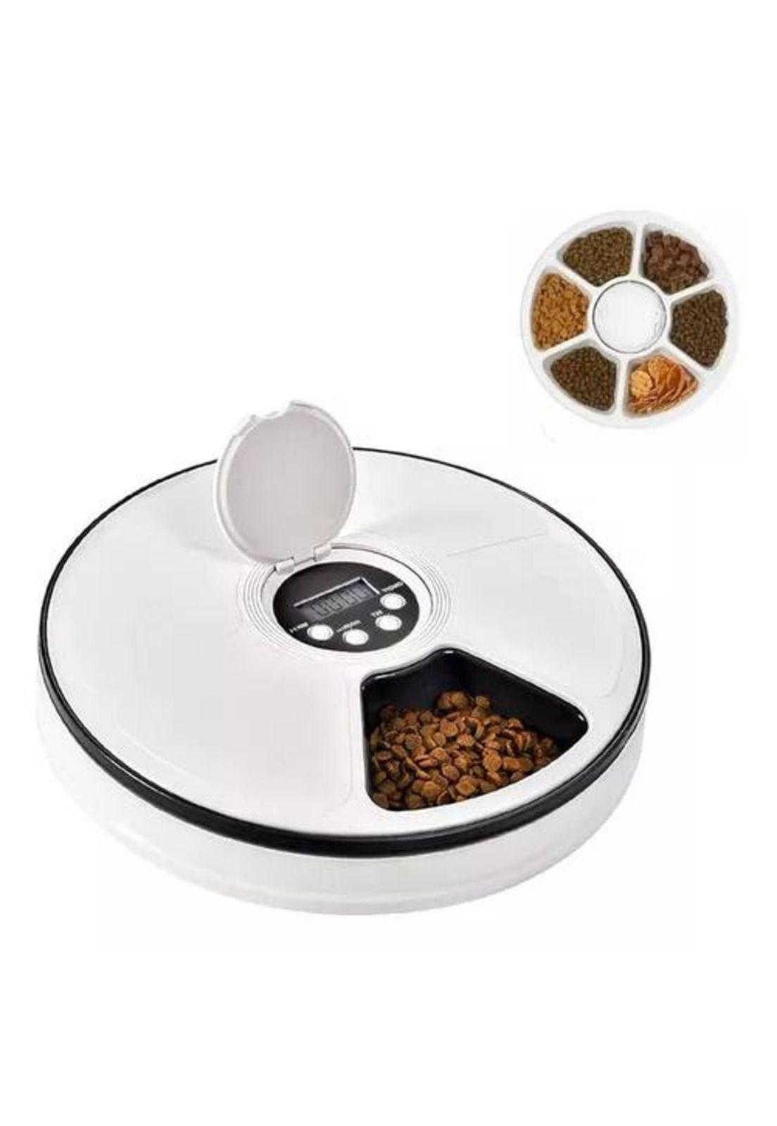 Dispensador automático de alimento para perros y gatos, blanco-8