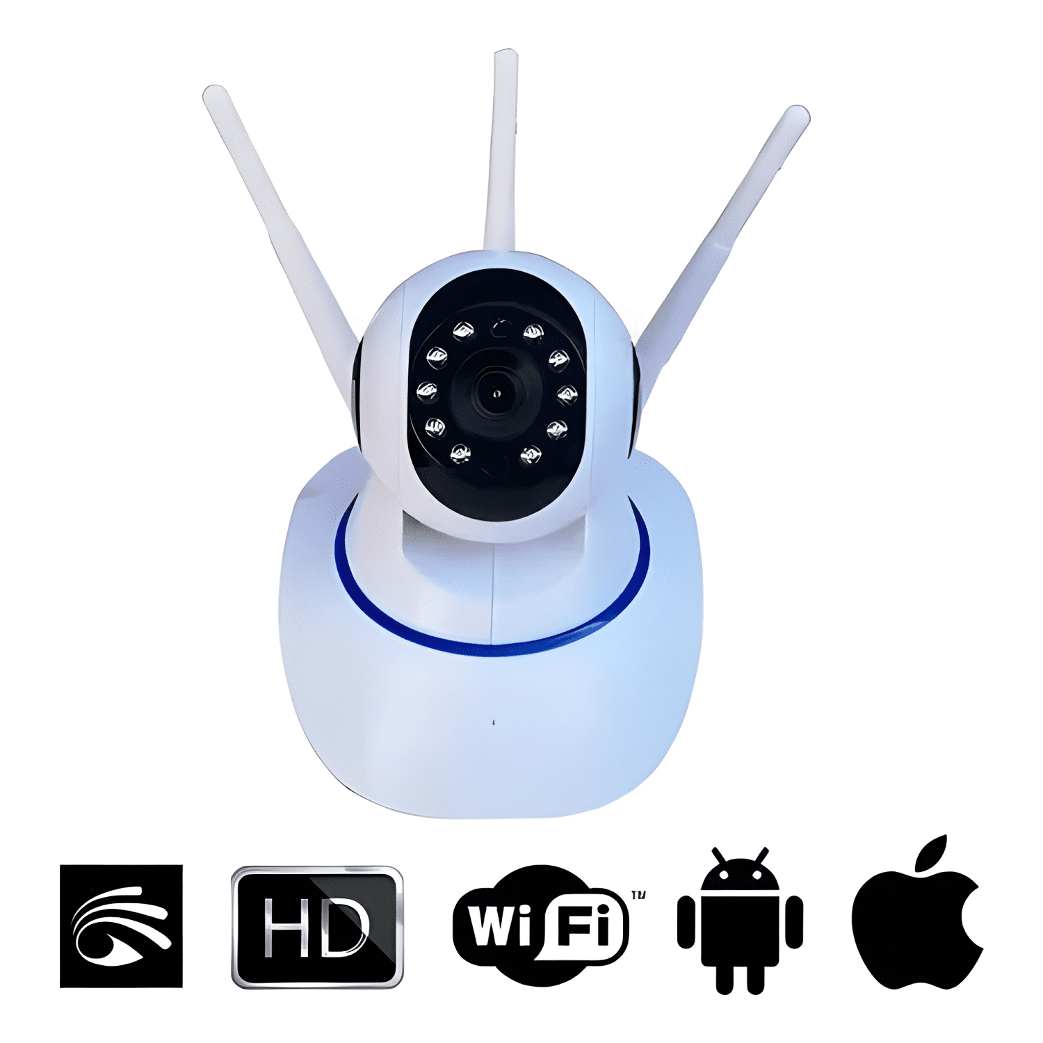 Cámara Robot HD, 3 Antenas, Wifi 360, Visión Nocturna, Voz-2