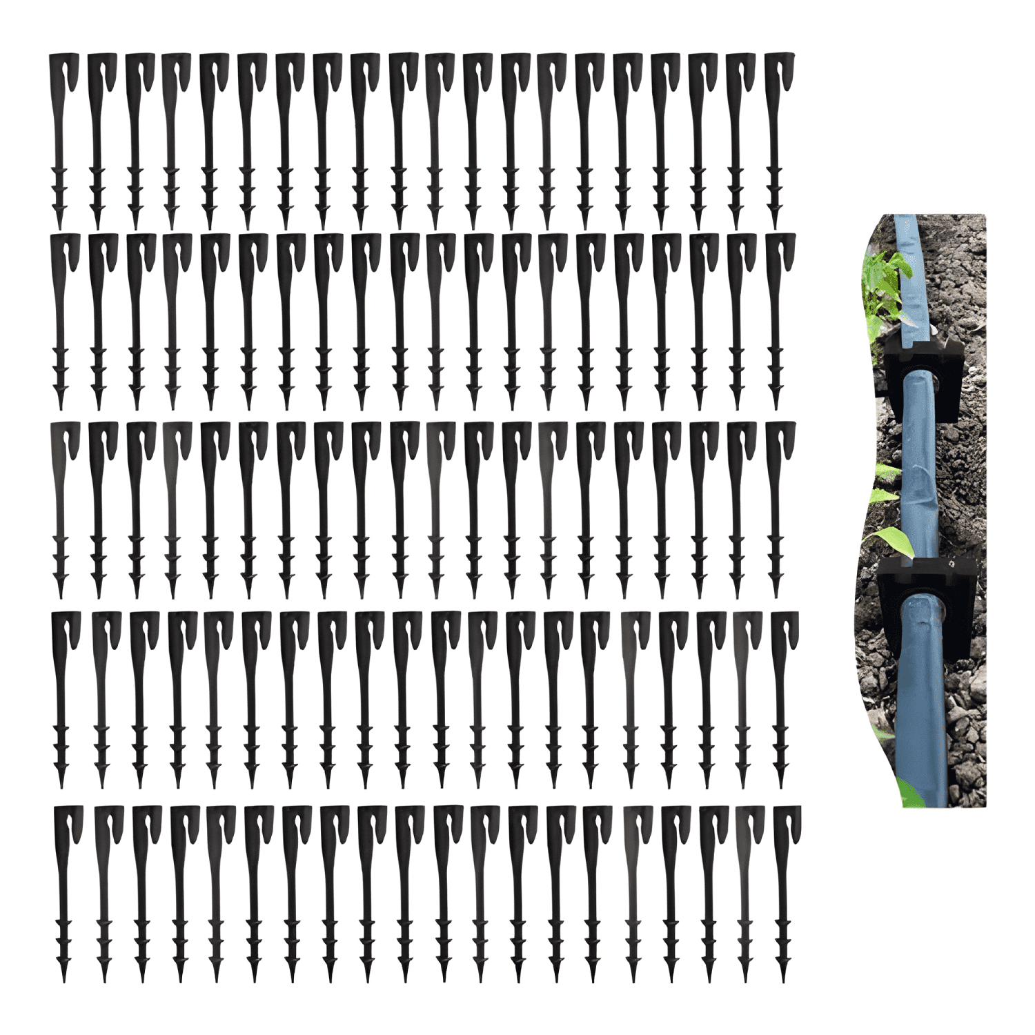 100 uds estaca baston manguera polietileno 16mm reutilizable-0