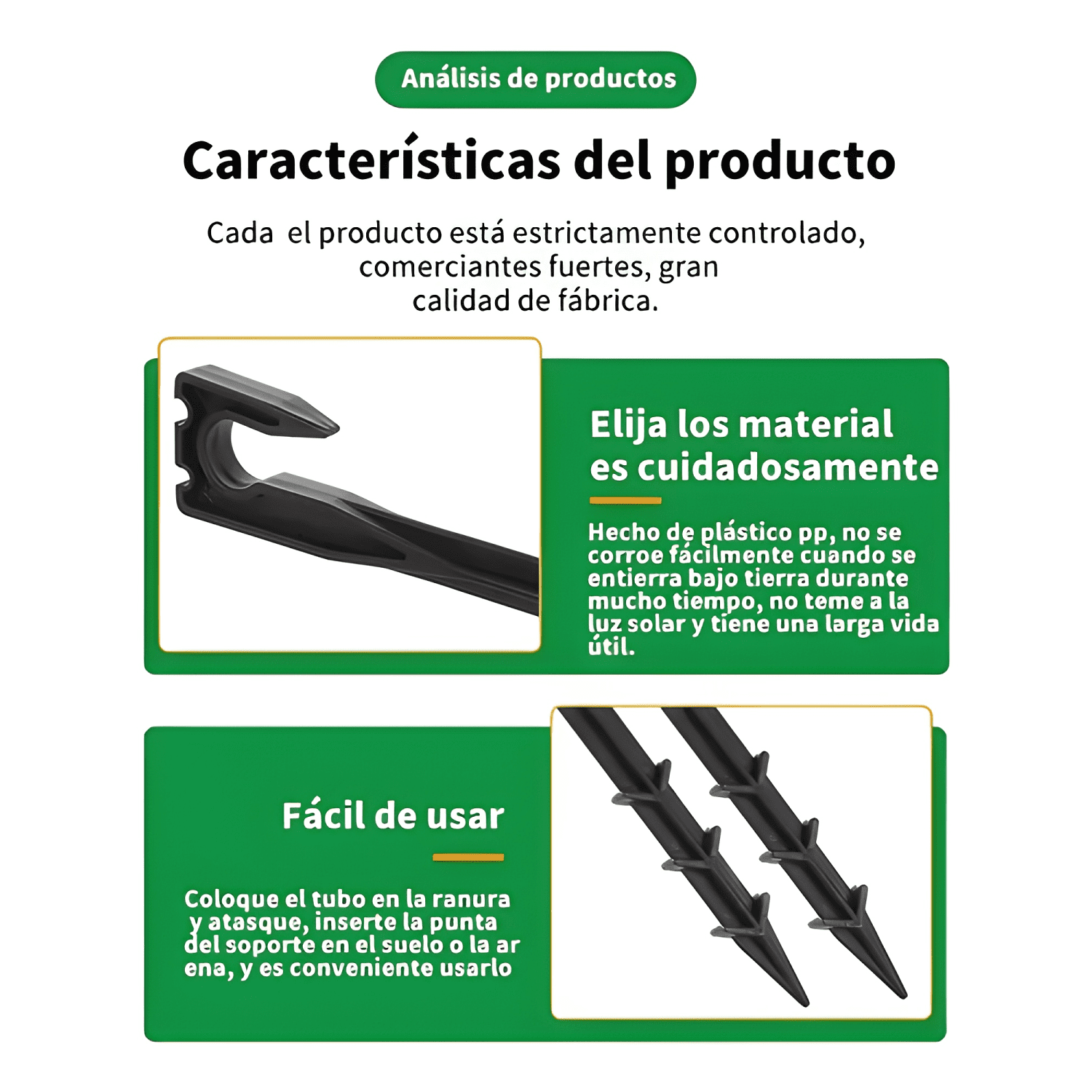 100 uds estaca baston manguera polietileno 16mm reutilizable-4