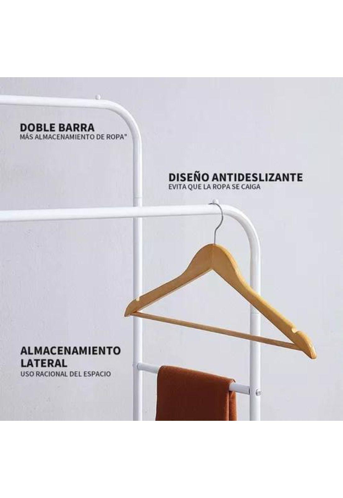 Perchero colgador de ropa tendederos de acero inoxidable blanco-2