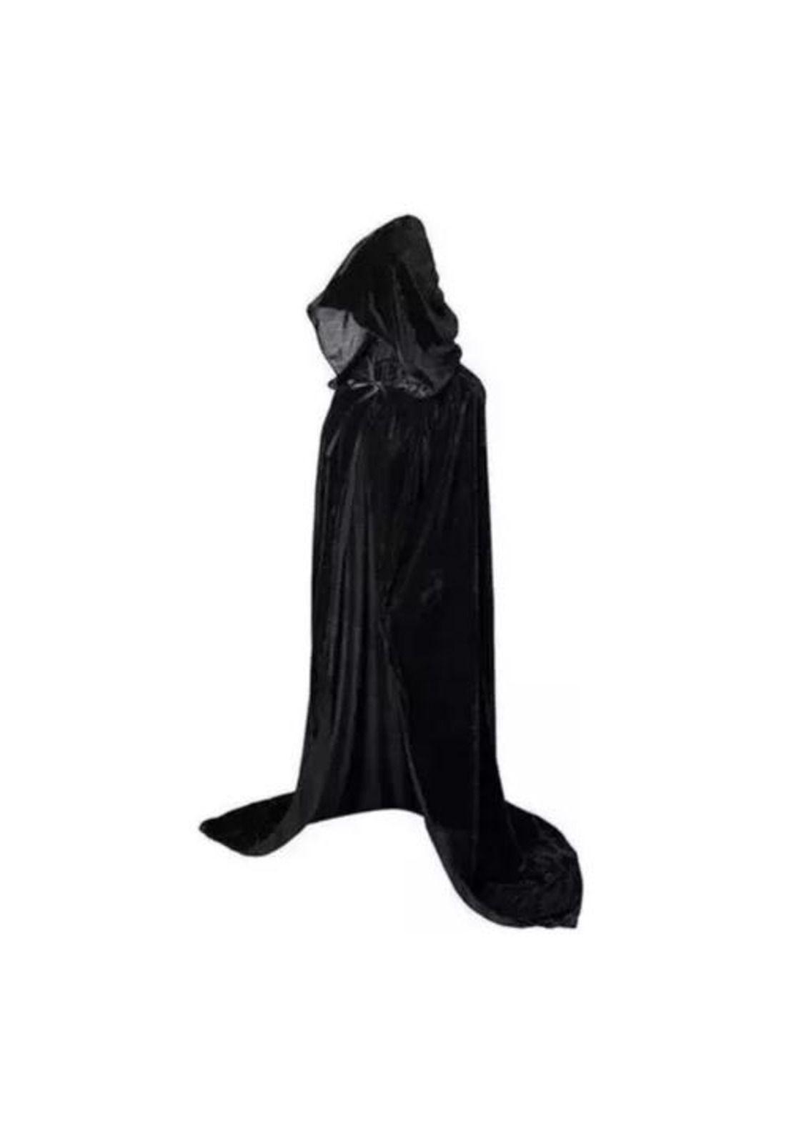 Capa con capucha para Halloween, disfraz unisex para Noche de Brujas-0