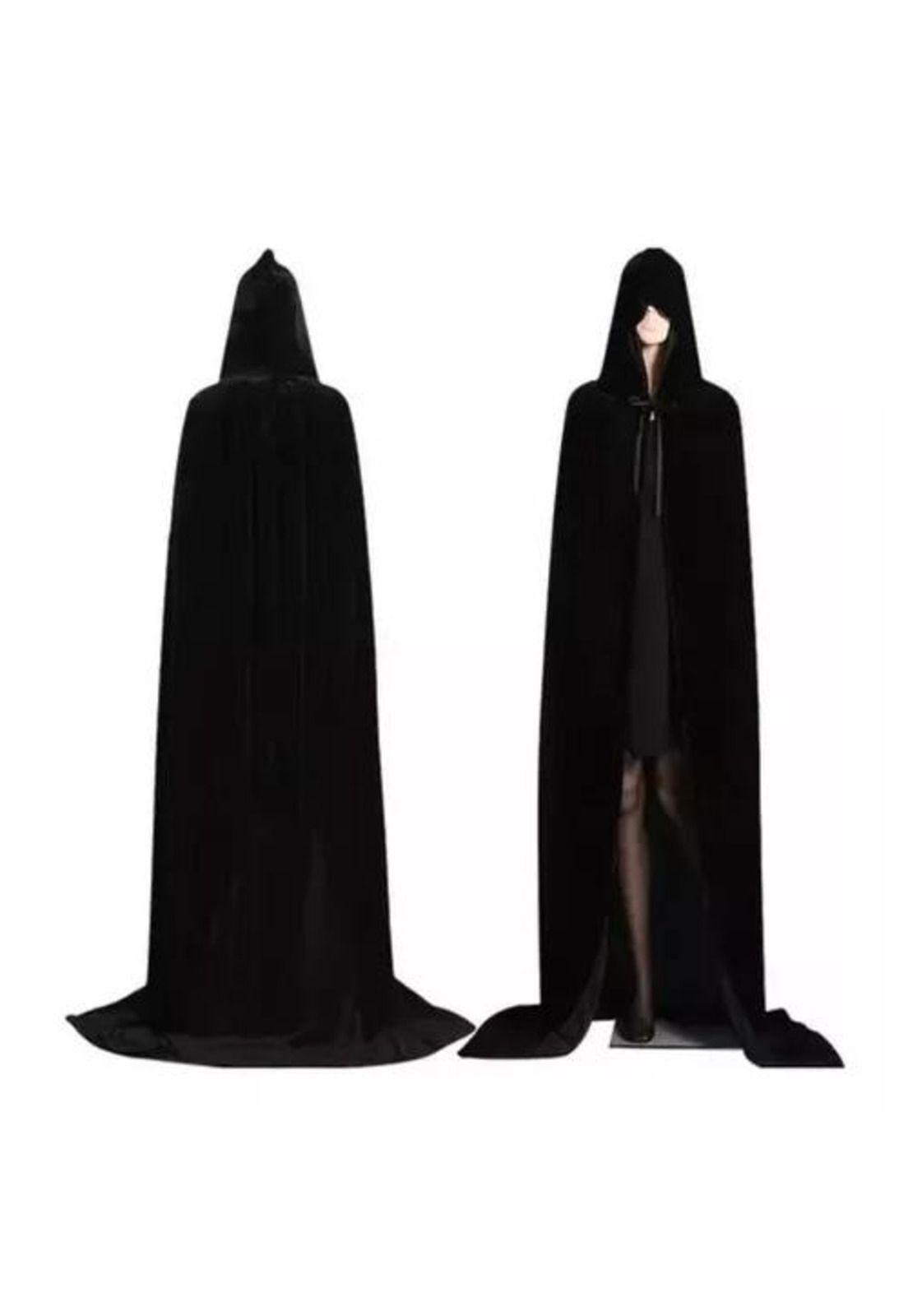 Capa con capucha para Halloween, disfraz unisex para Noche de Brujas-1