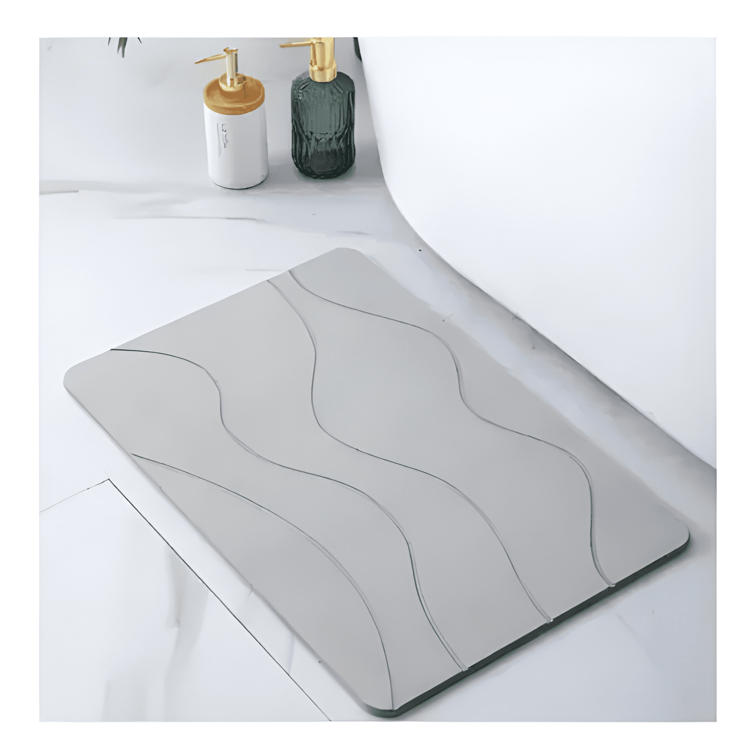 Bajada De Baño Ultra Absorbente Rigida Ducha Secado Rápido-0