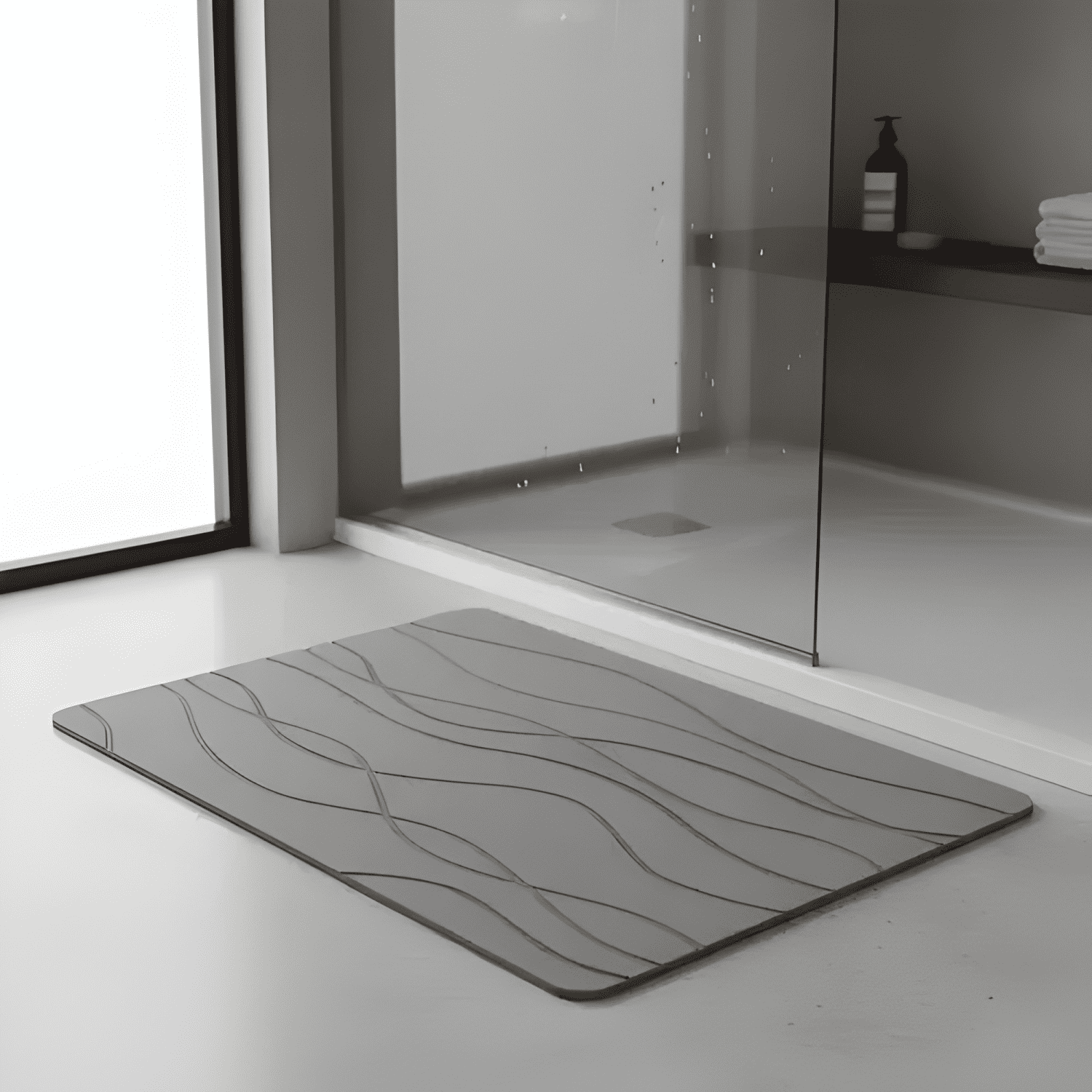 Bajada De Baño Ultra Absorbente Rigida Ducha Secado Rápido-1