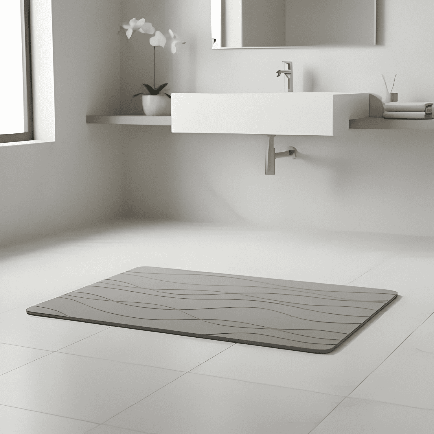 Bajada De Baño Ultra Absorbente Rigida Ducha Secado Rápido-2