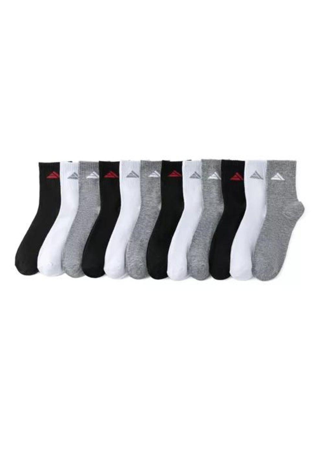 Pack de 12 calcetines largos de bambú para hombre, deportivos, multicolor, talla 39-44-4